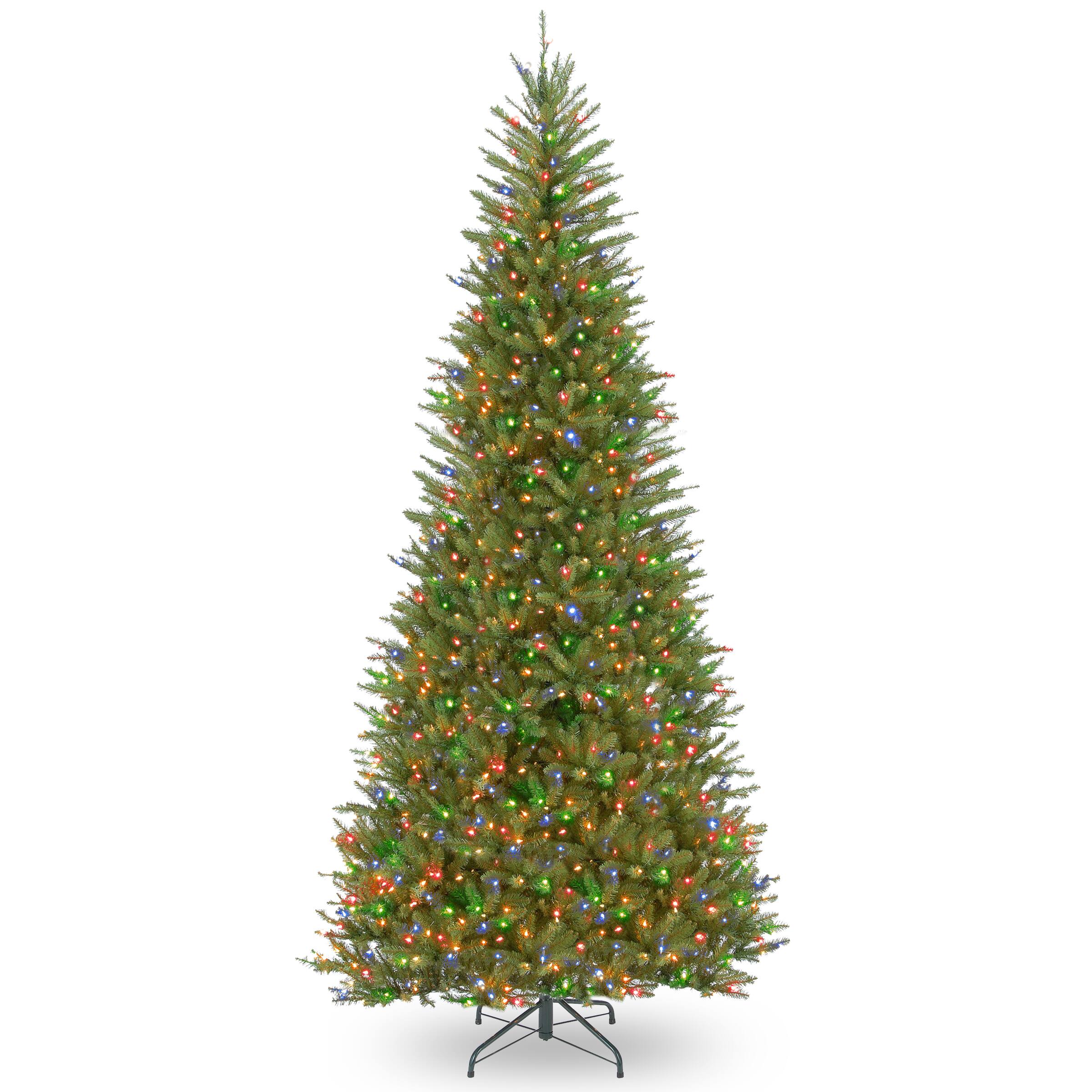 By The 9 Ft Pre Lit Dunhill Fir Slim Artificial Christmas Tree Multicolor Lights At Michaels 9 Ft Pre Lit Christmas Tree Multicolor