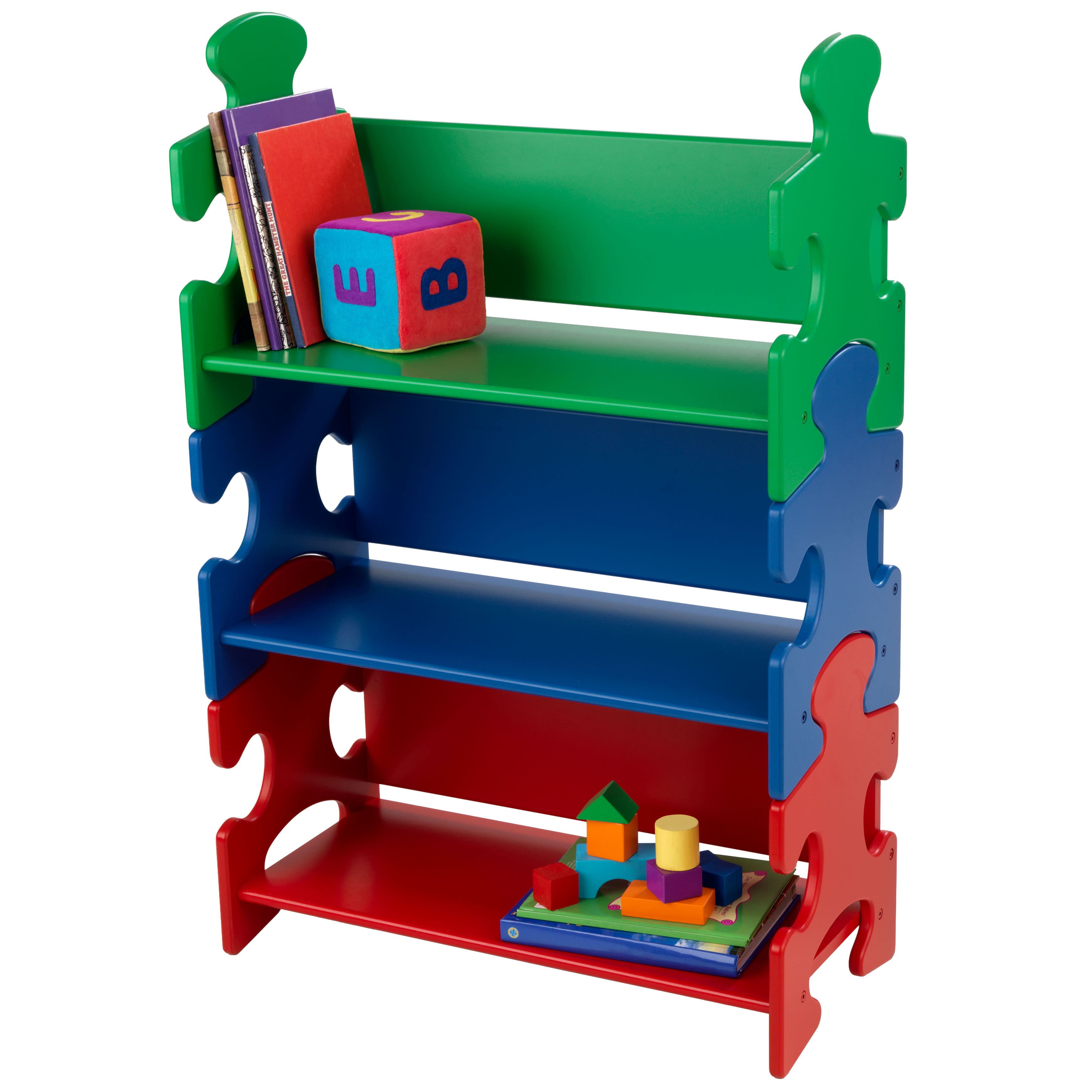 KidKraft Puzzle Book Shelf, Primary