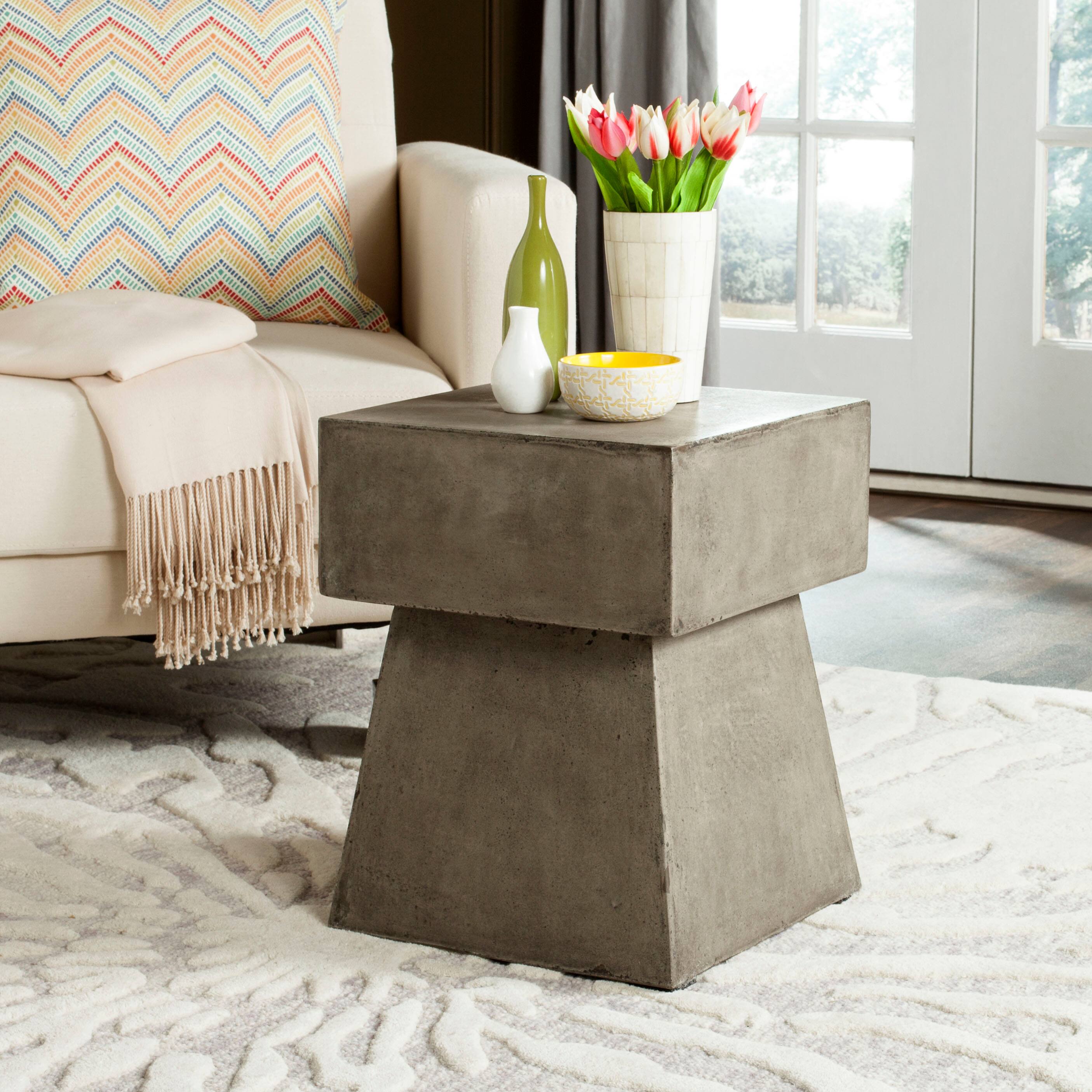 Zen Mushroom Concrete Stool in Driftwood Grey