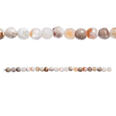 Neutral Mix Agate Round Beads, 8mm by Bead Landing™ image