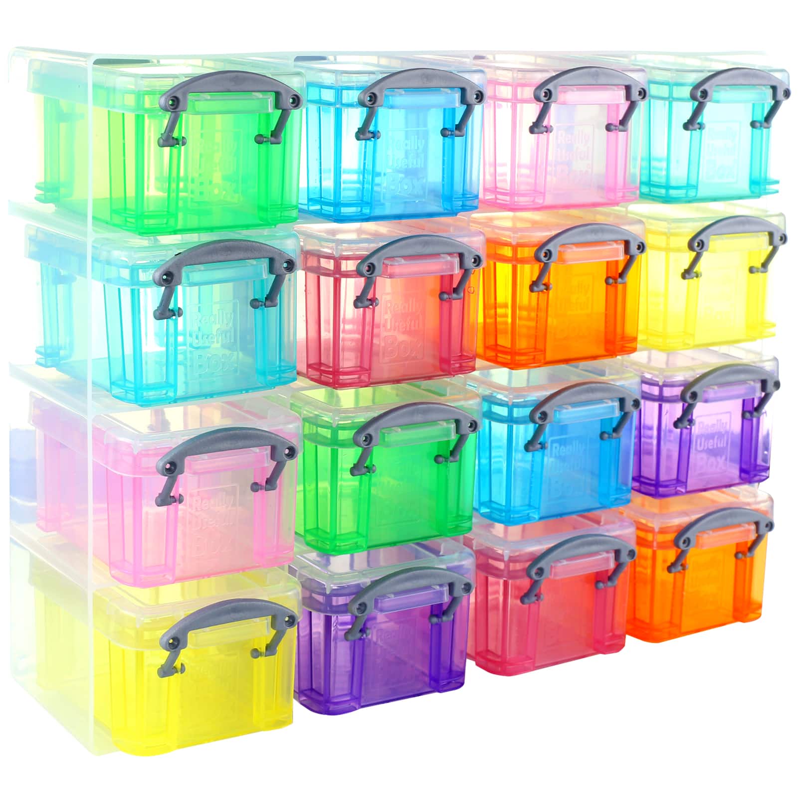 Really Useful Box 0.14L 16 Box Organizers, Assorted Colours