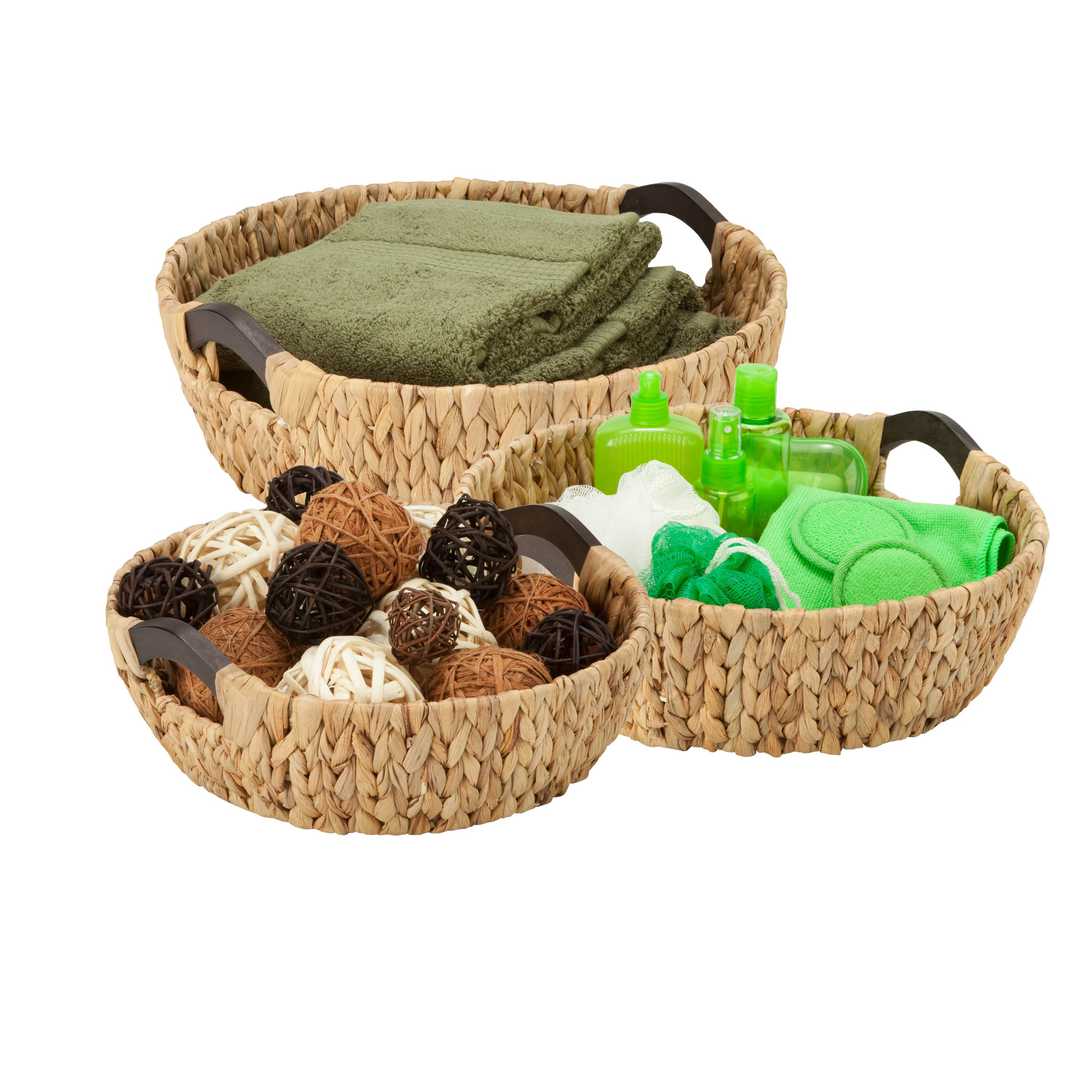Honey Can Do Natural Round Nesting Baskets, 3ct.