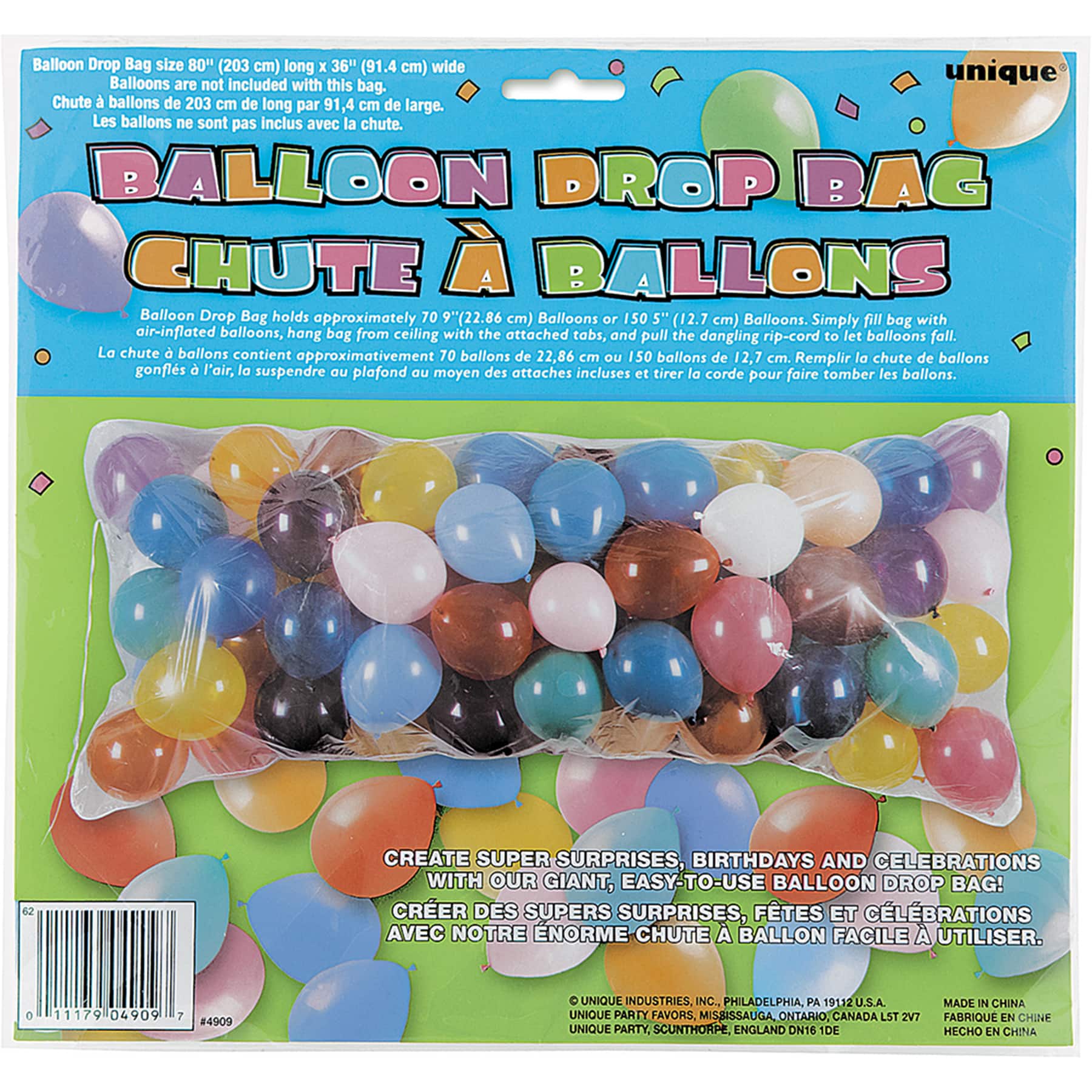 Balloon Drop Bag Birthday Party Supplies