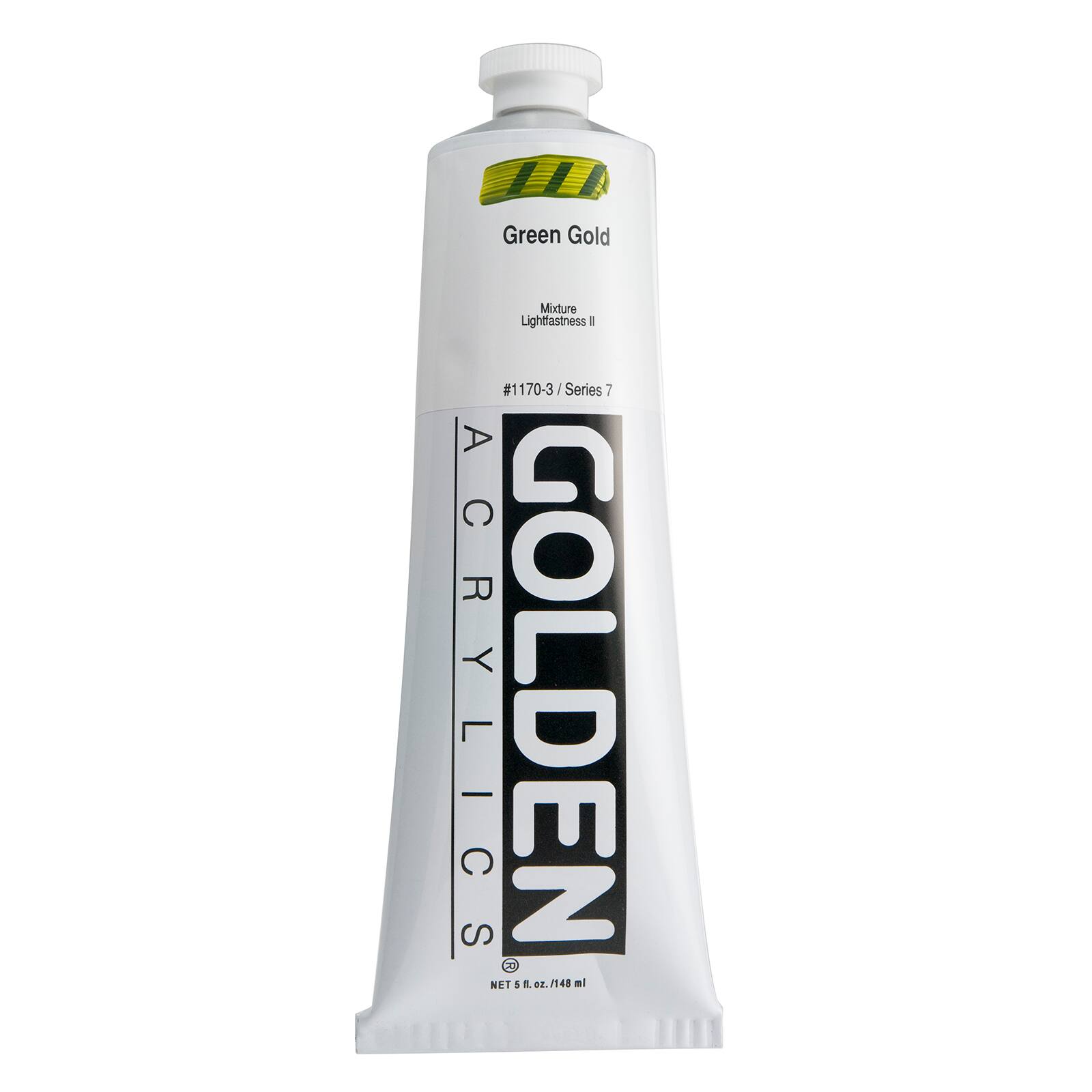 Golden Heavy Body Acrylic Paint, 5 oz in 1170 Green Gold