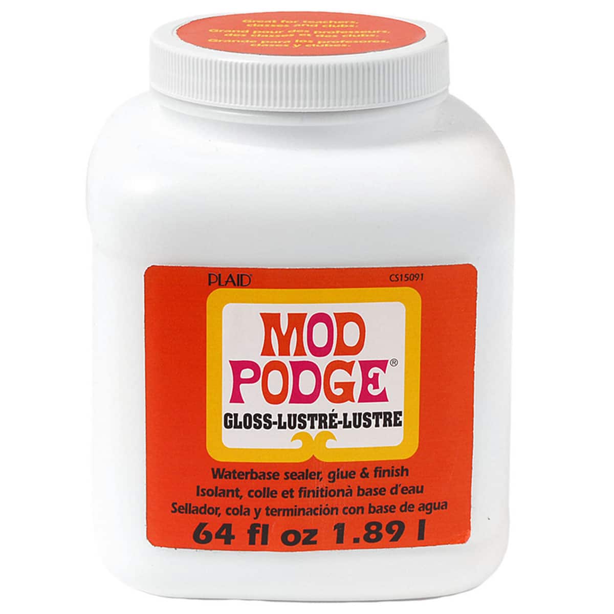 Mod Podge Fast Dry Non-Flammable Tissue Glue and Glaze, 1 gal Jar, Gloss