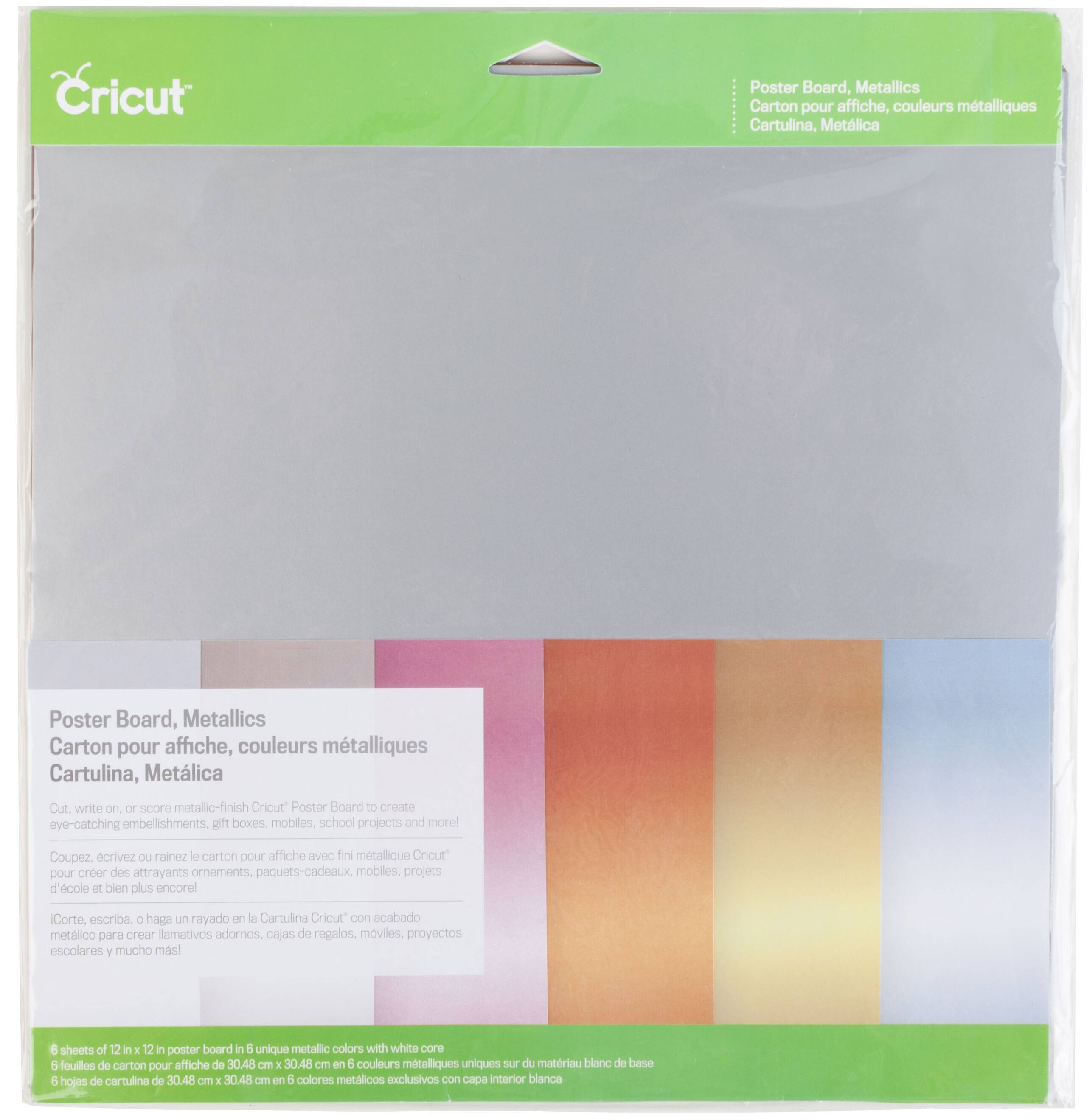 Cricut® Poster Board Sampler, Metallics | Michaels