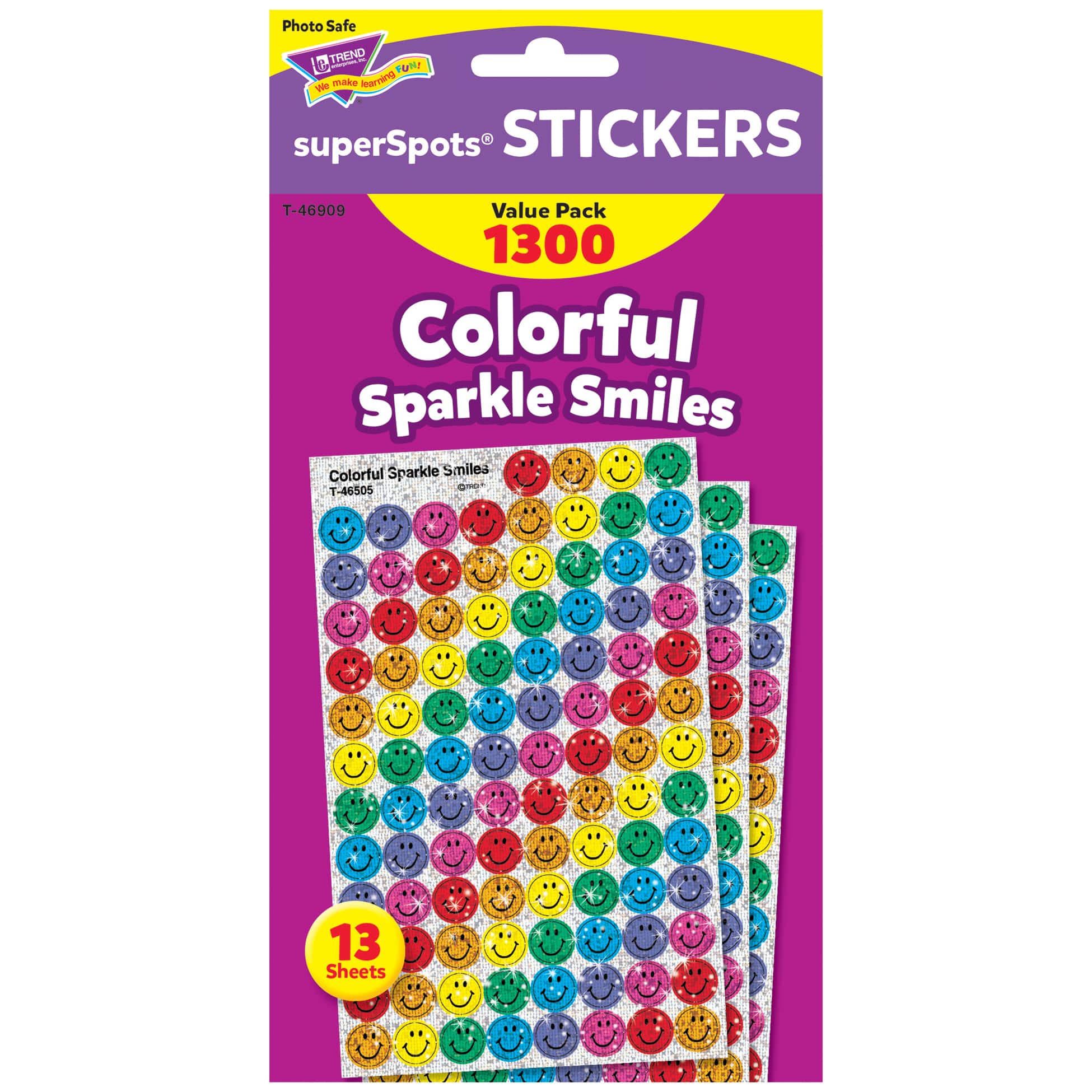 Trend Enterprises® superSpots® Multicolor Sparkle Smiles, 3 Pack Bundle
