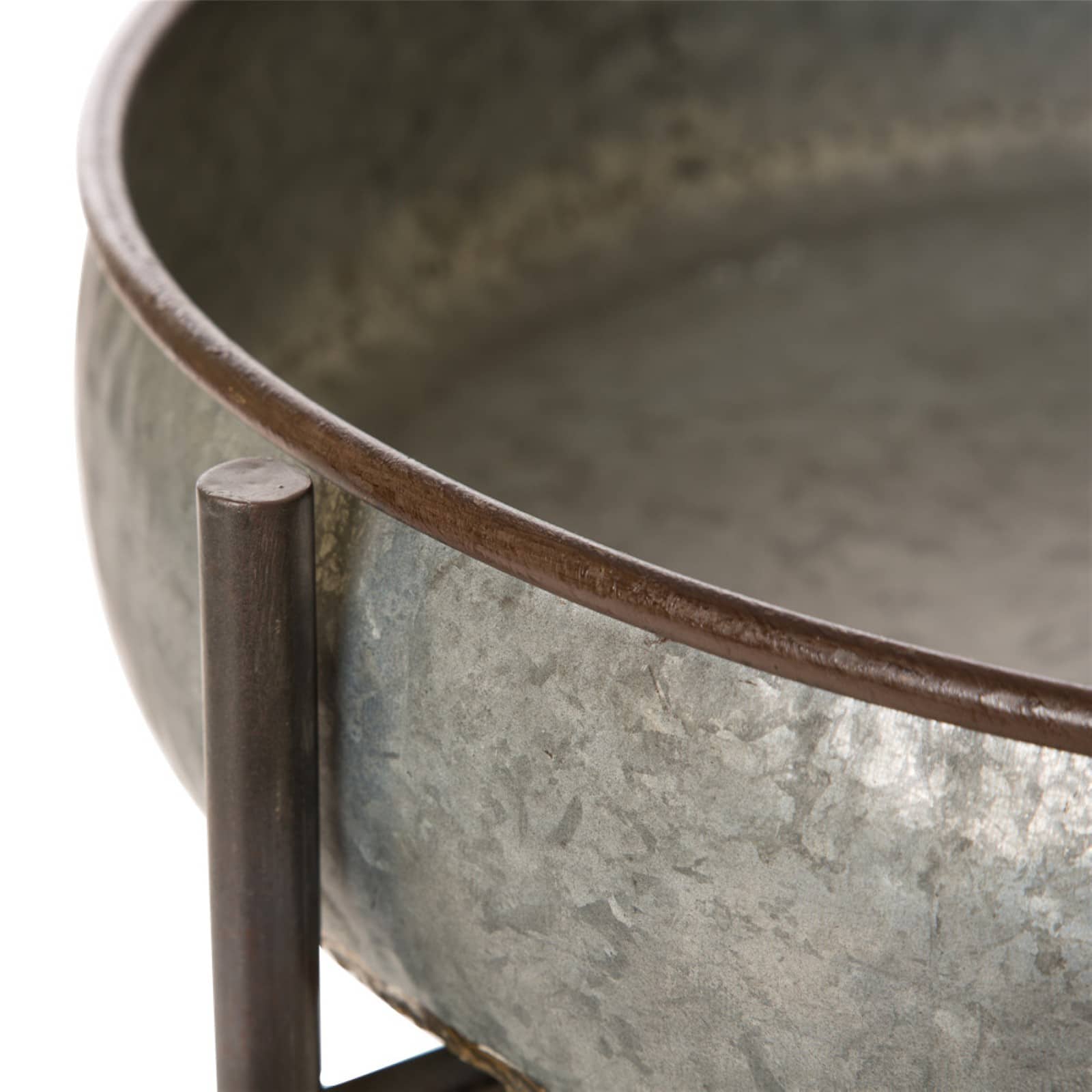 Glitzhome® Round Metal Industrial Storage Shelf