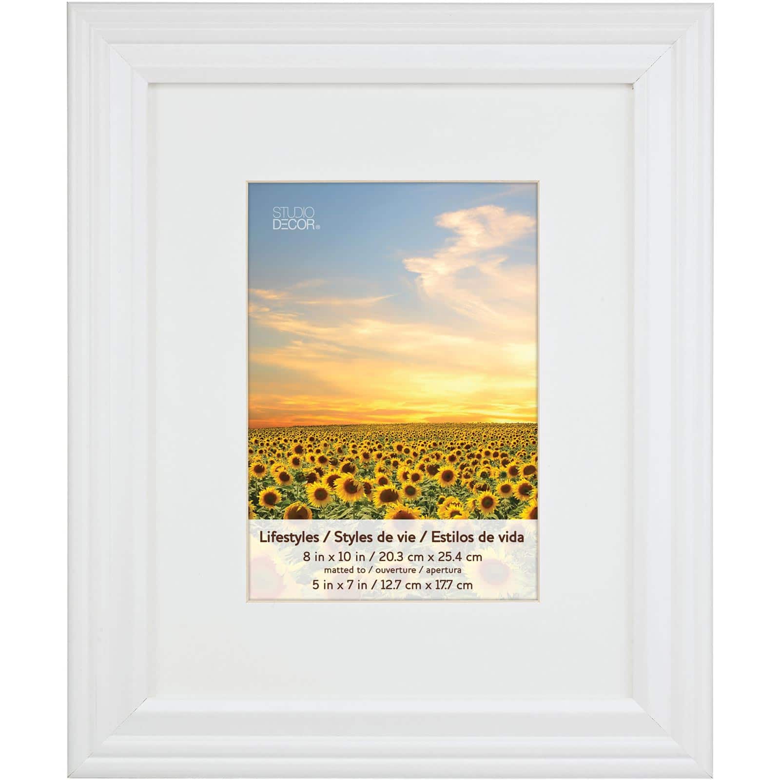 4 Pack Lifestyles 5" x 7" White Frames with Mat by Studio Décor®