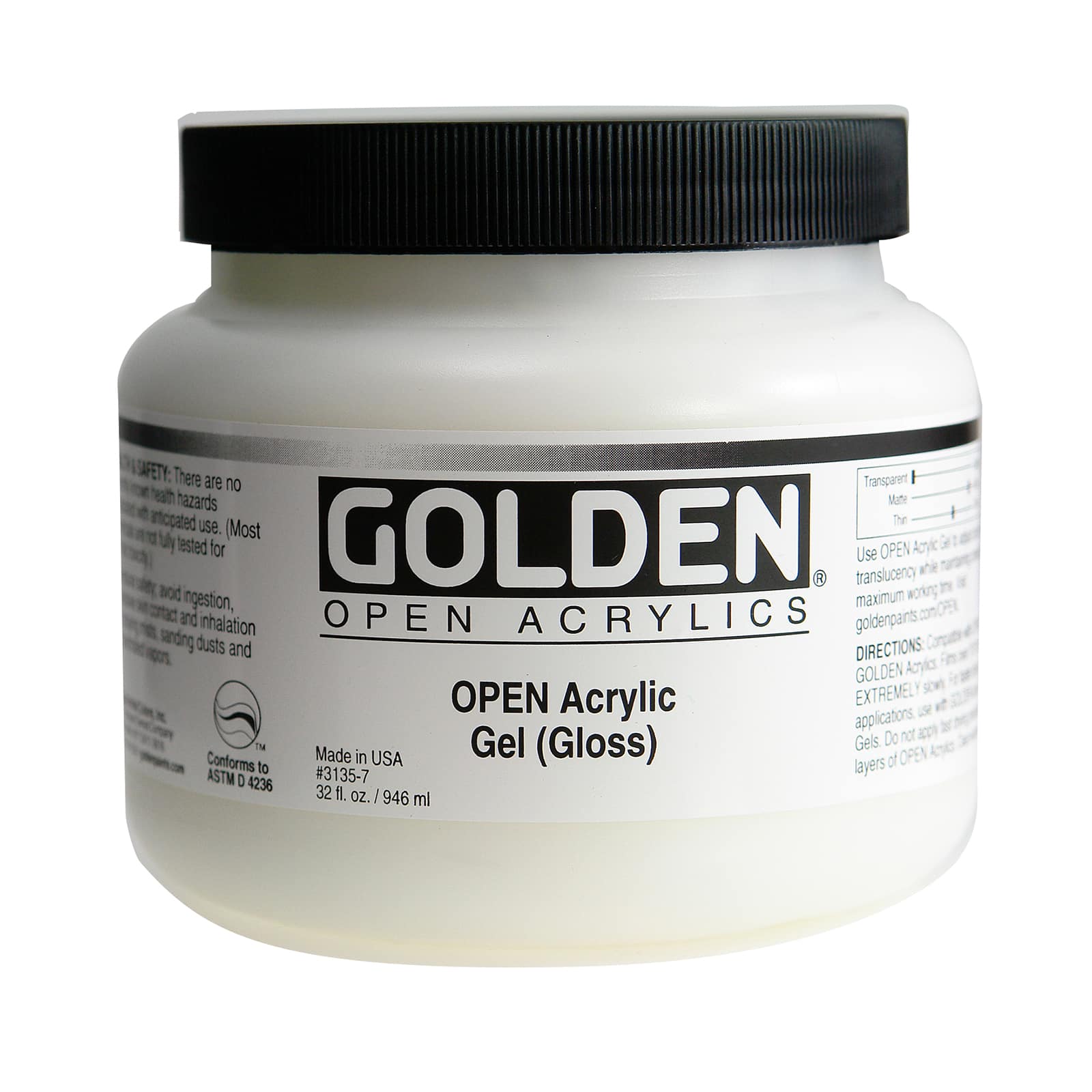 Golden&#xAE; OPEN Acrylic Gel Medium, Gloss