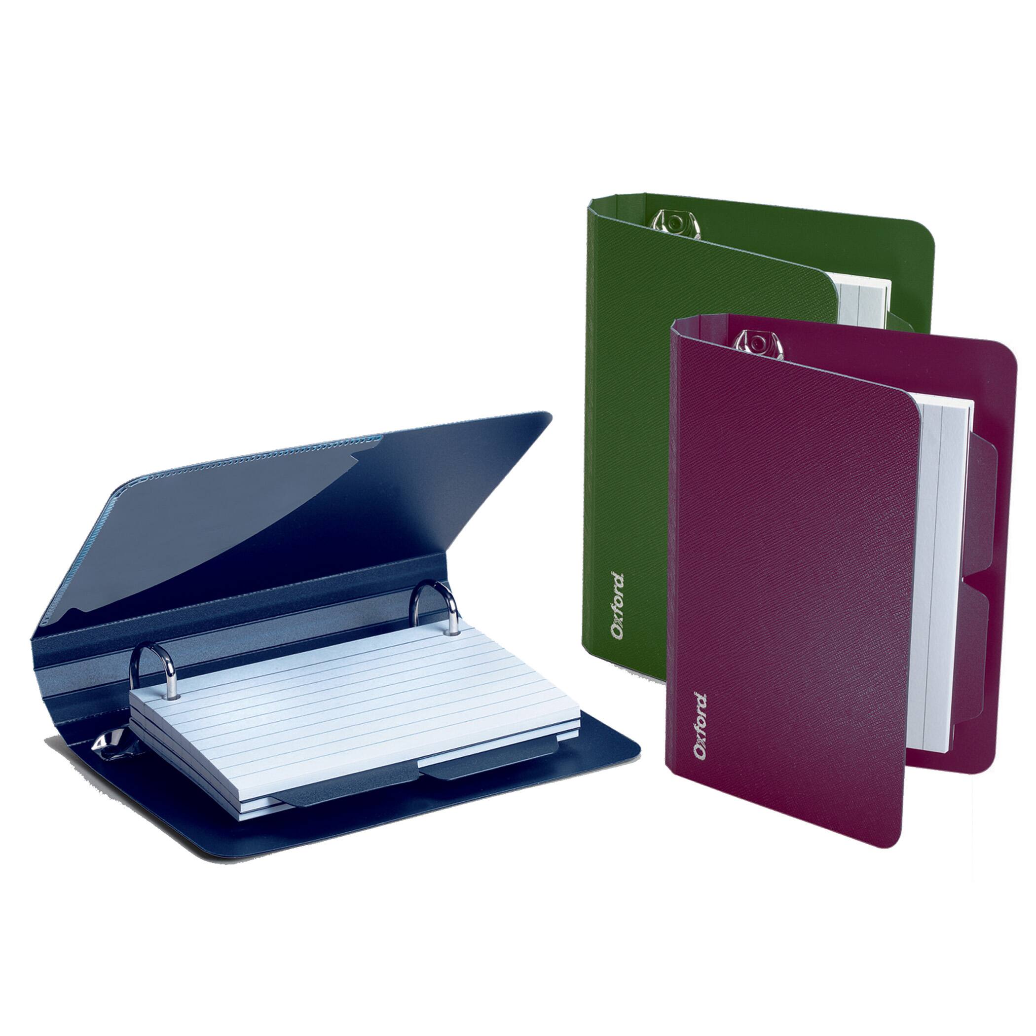 Oxford Index Card Binder with Dividers 3" x 5" Color Will Vary 50 Cards1 Bind... 