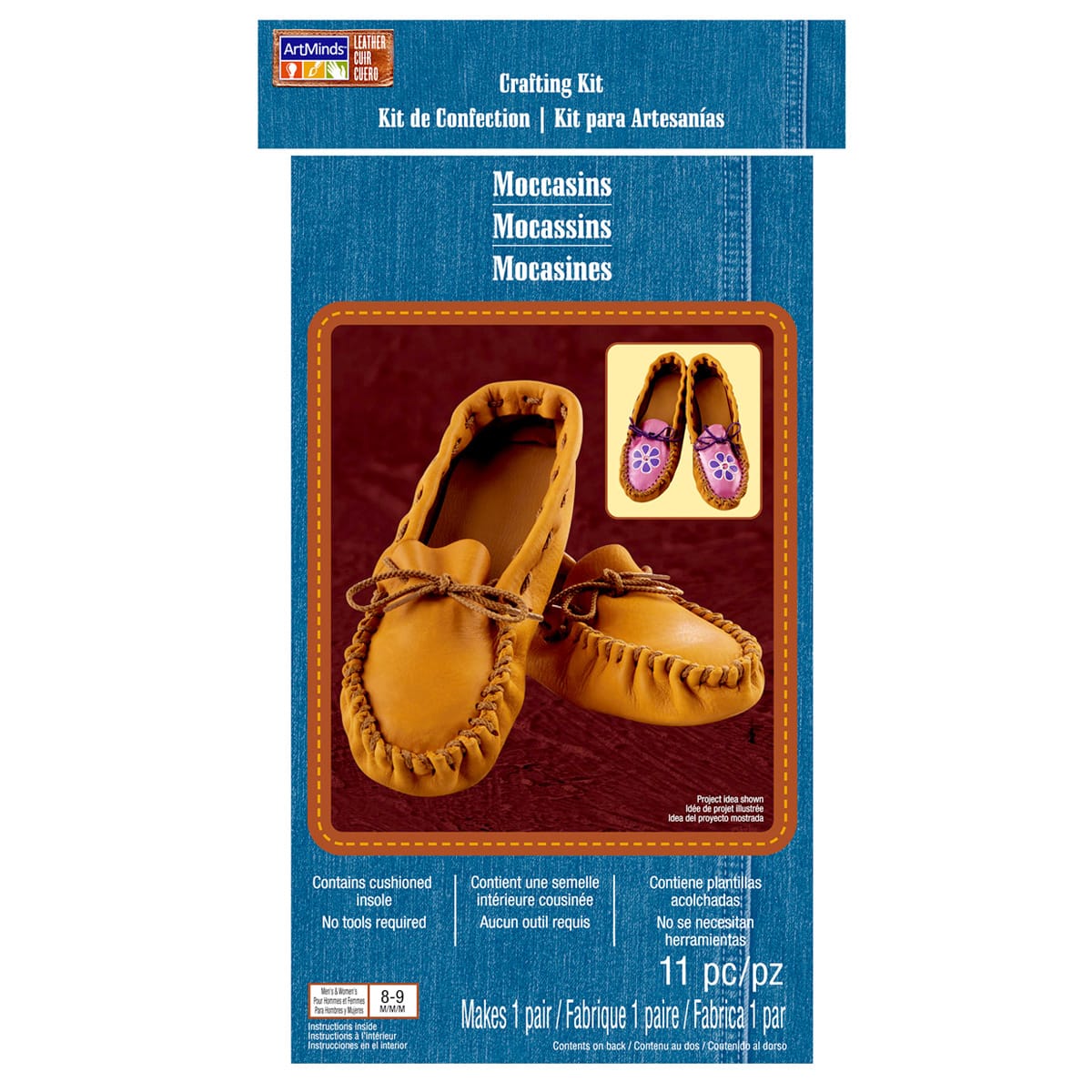 6 Pack: Leather Moccasin Craft Kit by ArtMinds&#x2122;