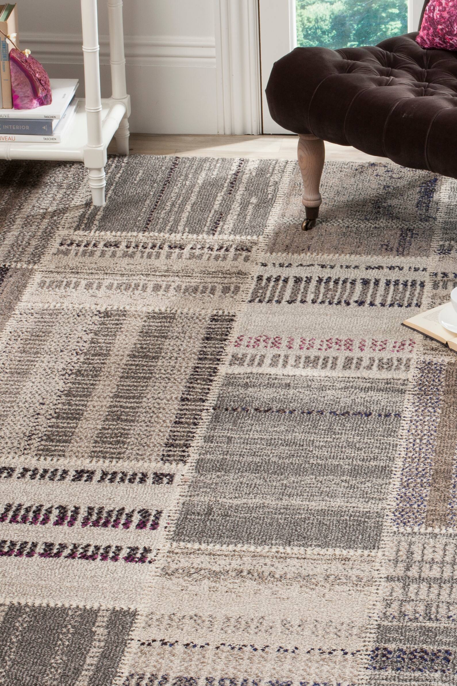 Monaco Block Transitional 4&#x27; X 5&#x27;-7&#x22; Area Rug