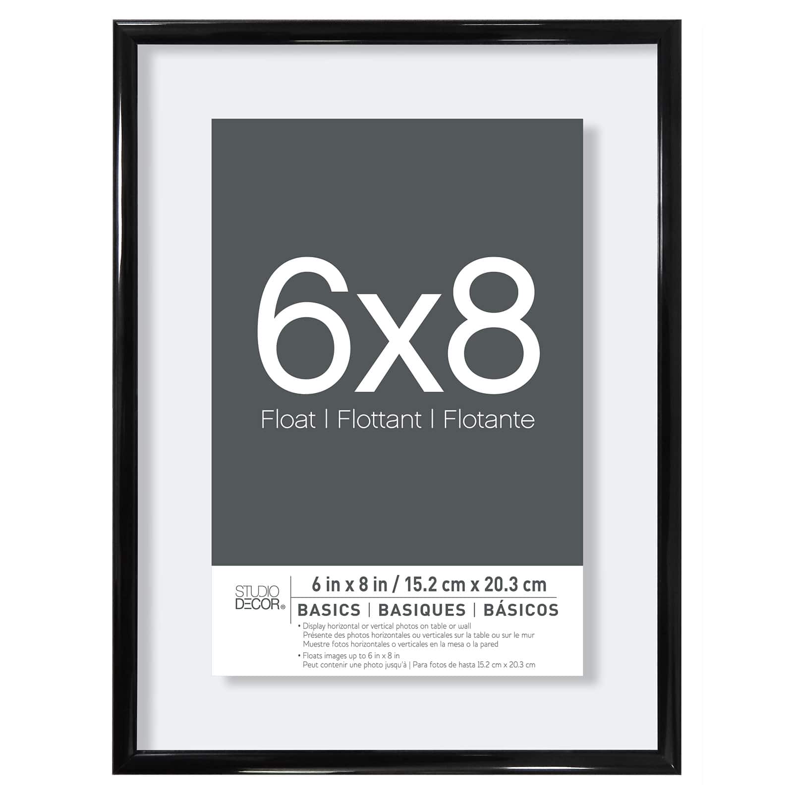 12 Pack: Black Thin 6&#x22; x 8&#x22; Float Frame, Basics by Studio D&#xE9;cor&#xAE;