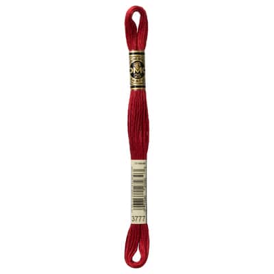 DMC® 117 6 Strand Cotton Embroidery Floss, Red, Color: 3777 VY DK Terra ...