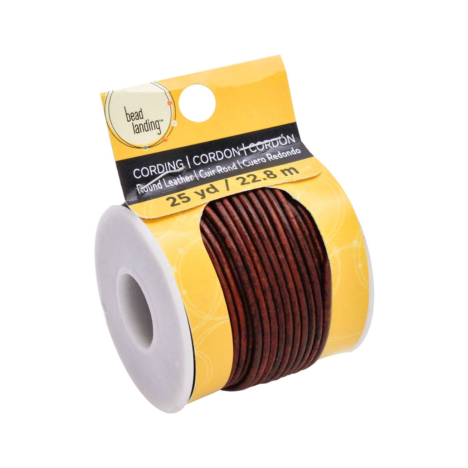 6 Pack: 2mm Mahogany Round Leather Cord by Bead Landing™