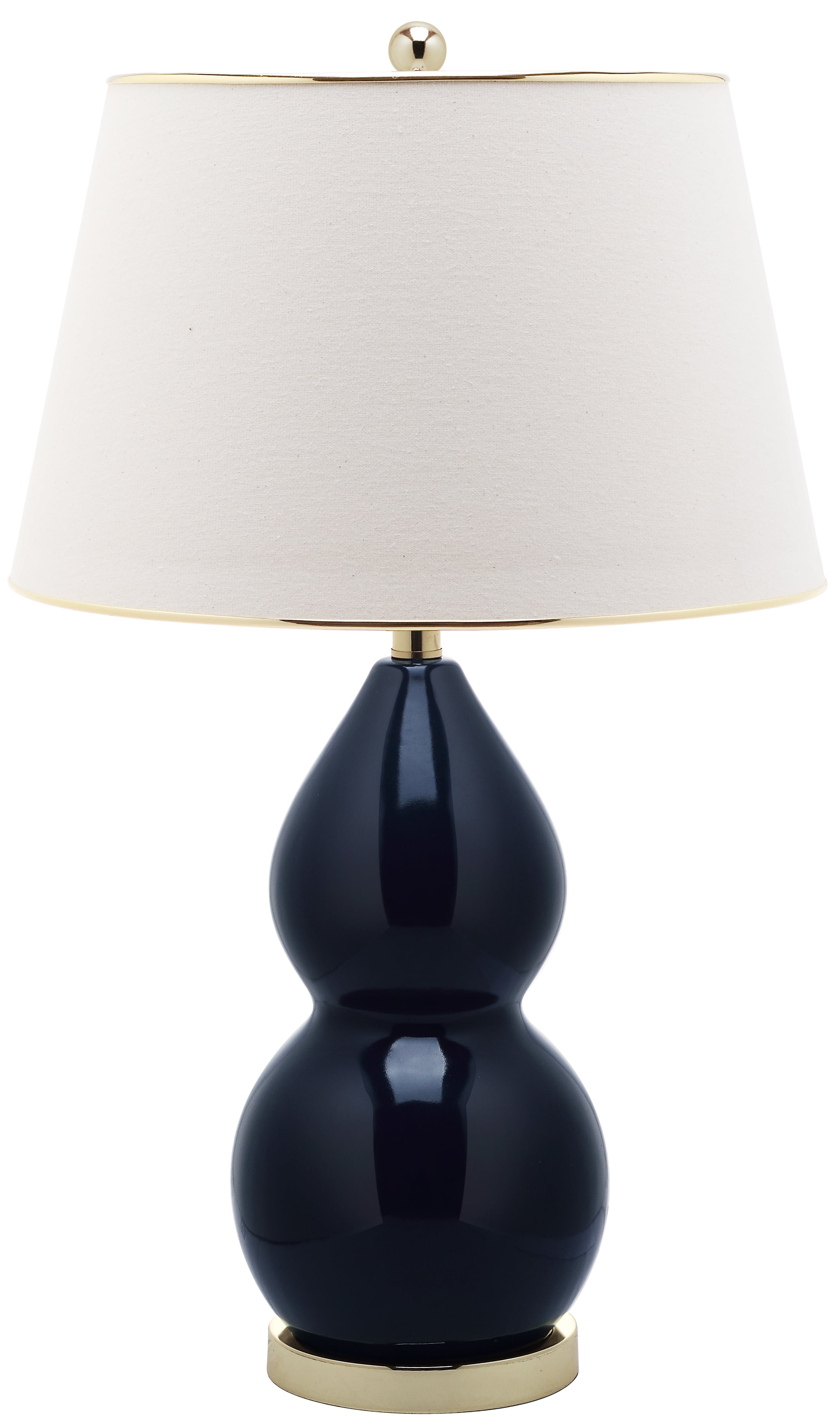 Jill Two Gourd Table Lamp in White