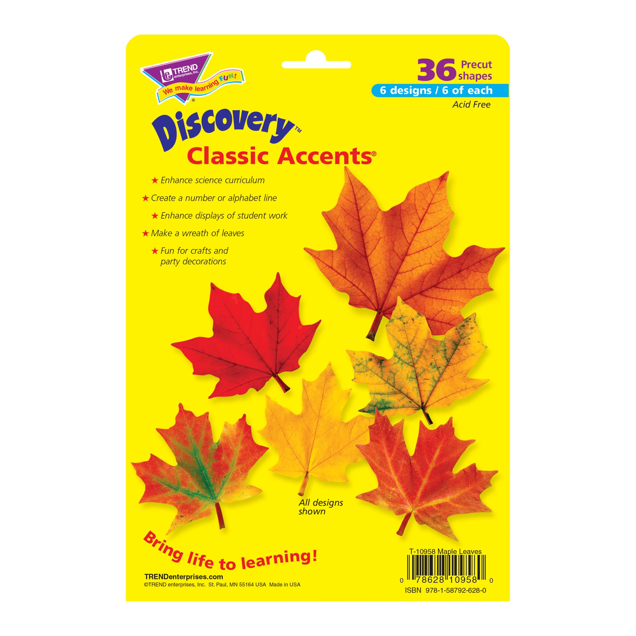 Maple Leaves Classic Accents&#xAE; Variety Pack, 36 Per Pack, 6 Packs