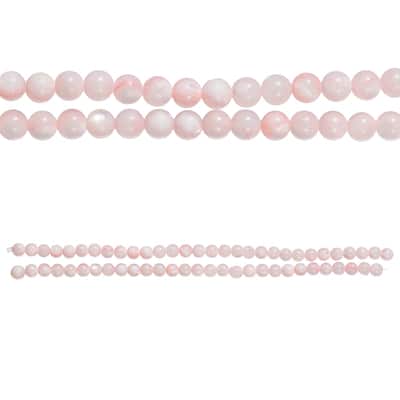 Light Pink Mother of Pearl Round Beads, 4mm by Bead Landing™