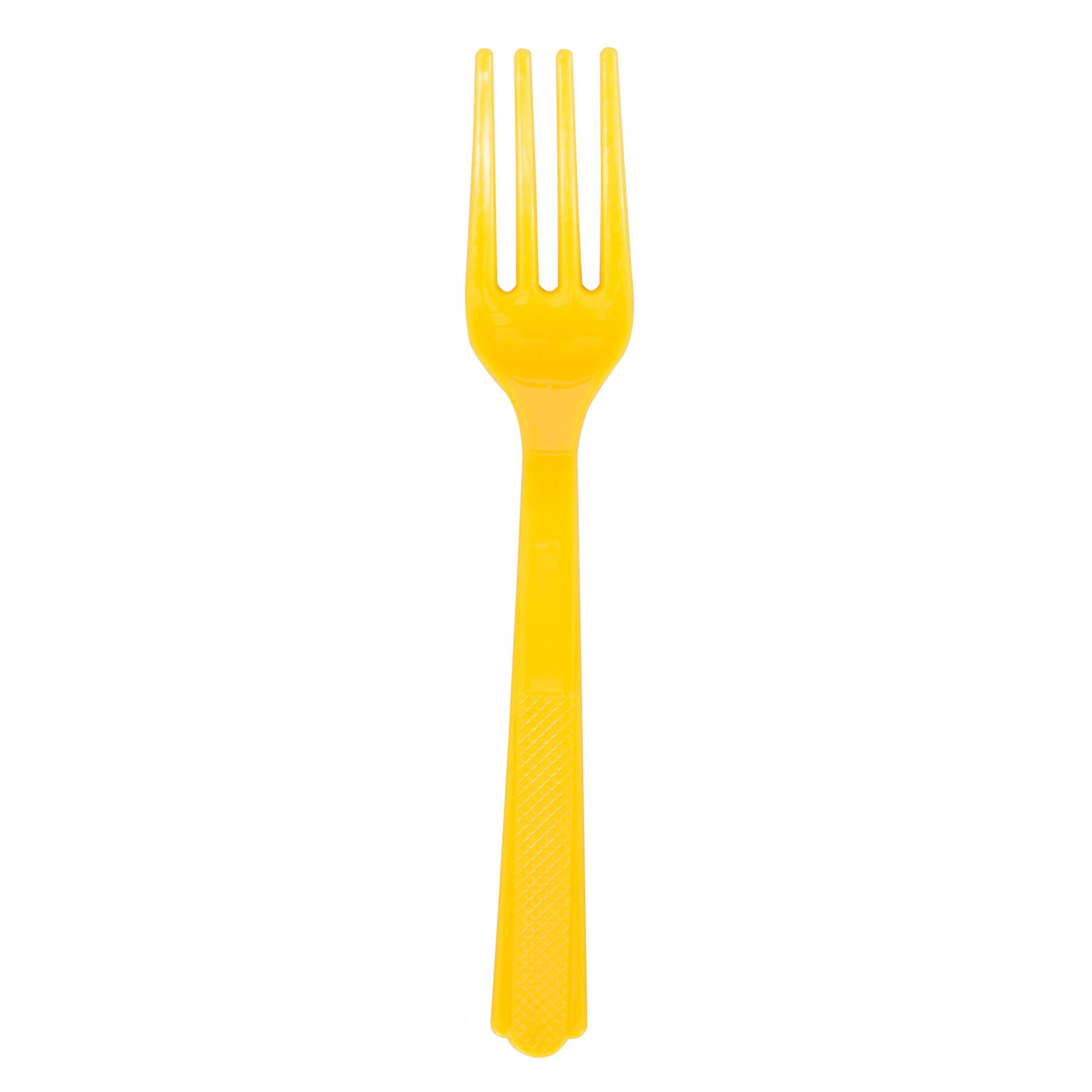 Yellow Disposable Forks Yellow Party Supplies