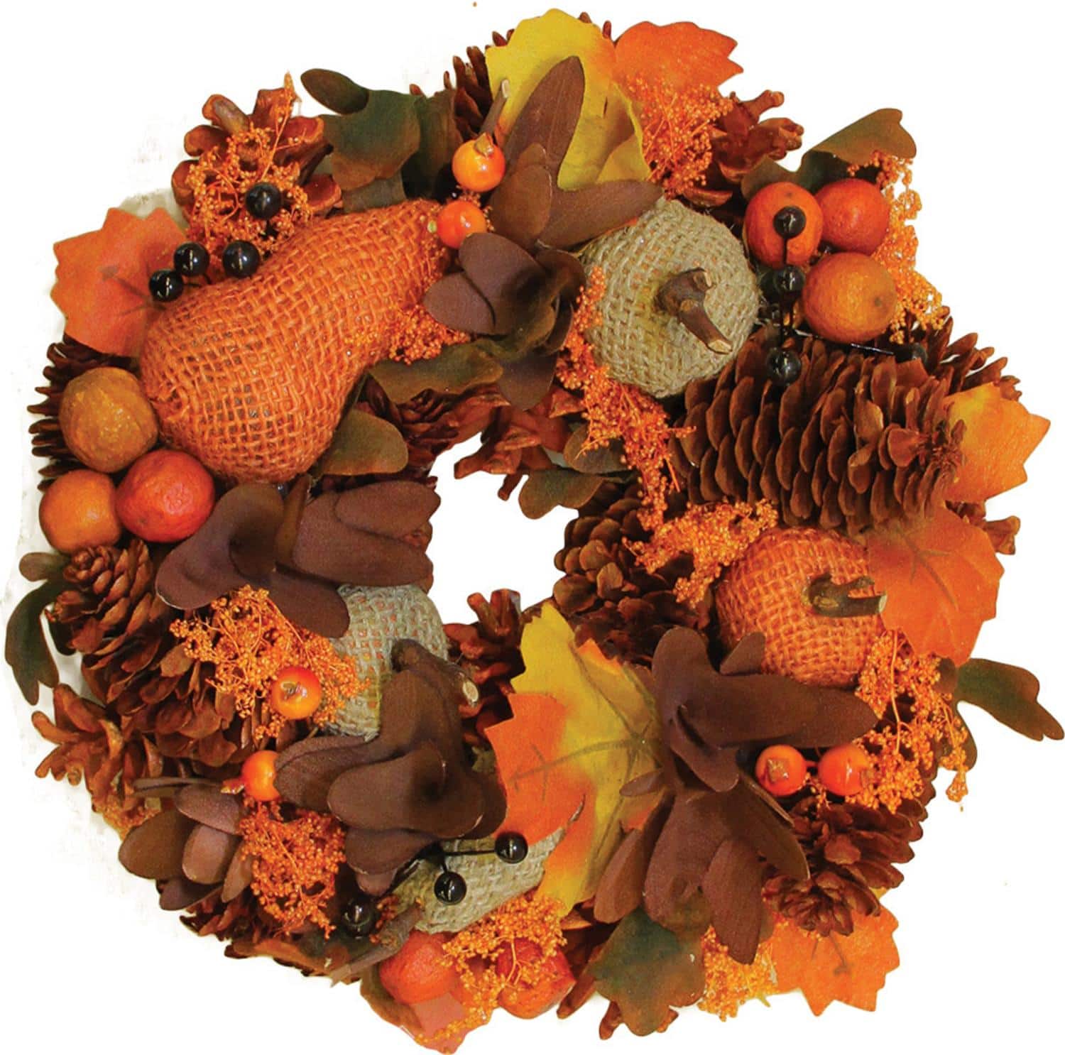10" Autumn Harvest Gourds & Berries Thanksgiving Wreath