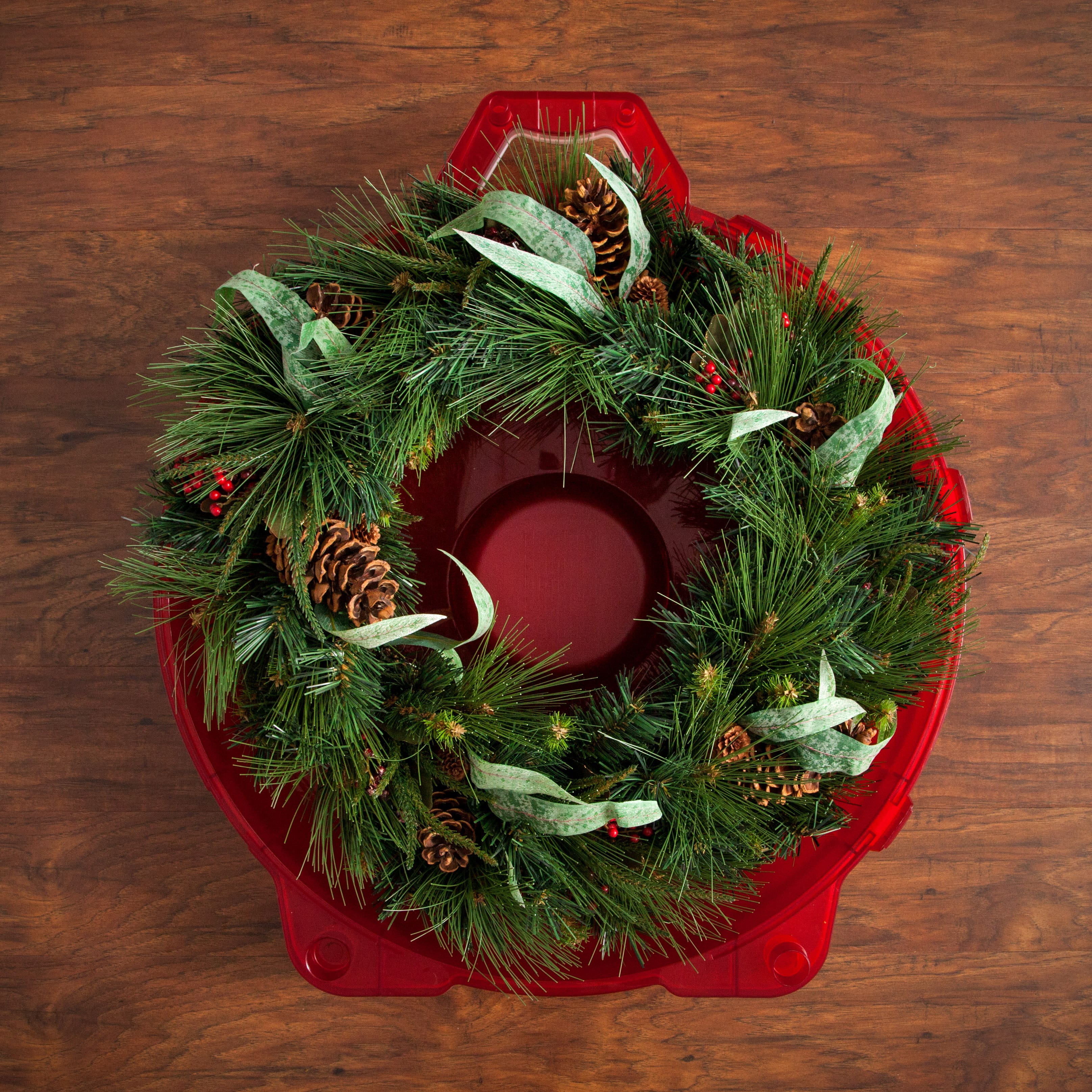 Shop for the Iris® Red 24" Wreath Box at Michaels.com