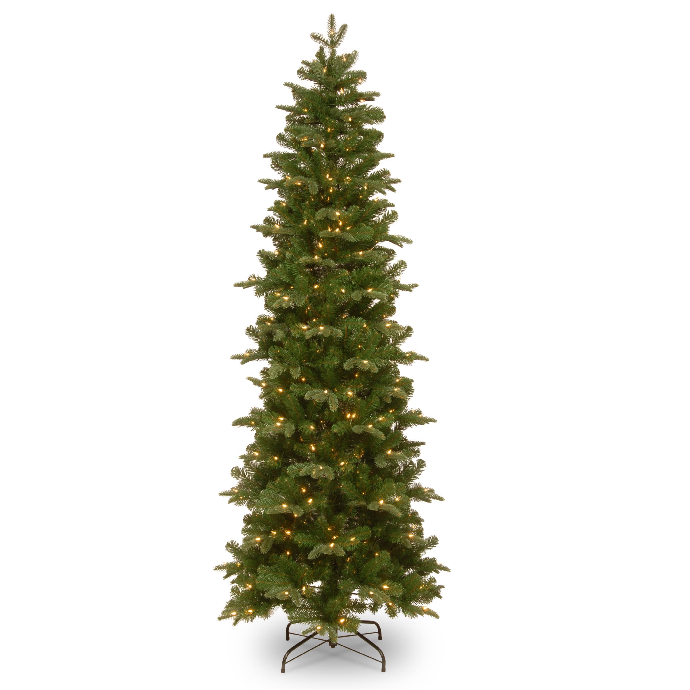 7.5 ft. Prelit Feel Real® Hinged Prescott Slim Artificial Christmas