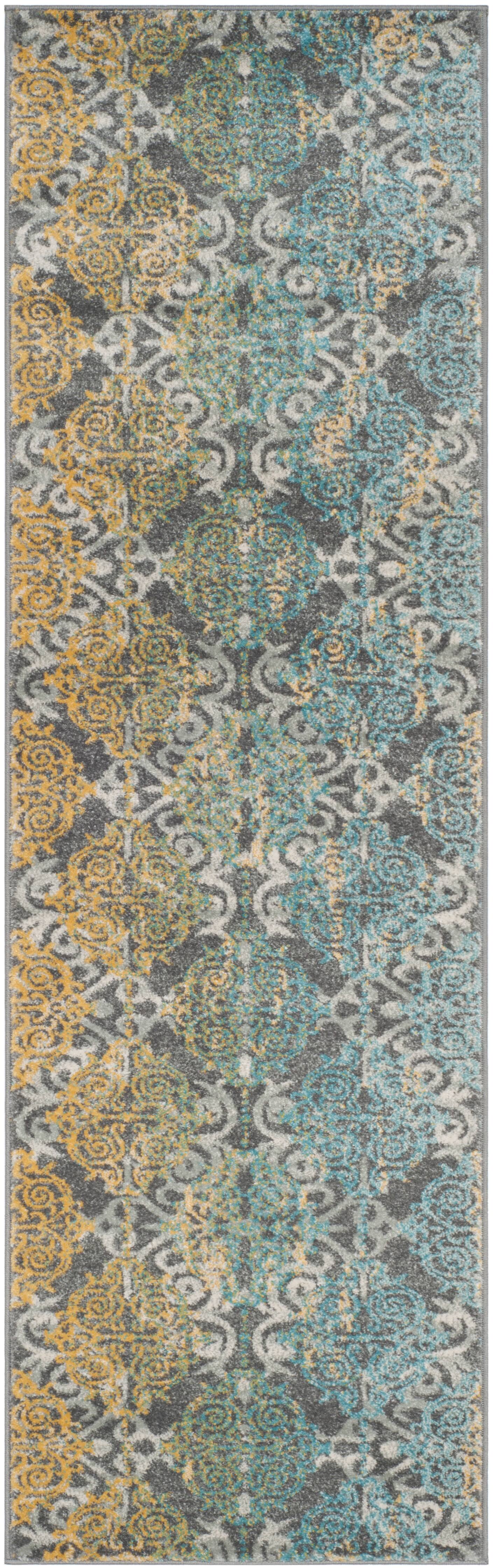 Evoke Damask 2'-2" X 9' Area Rug