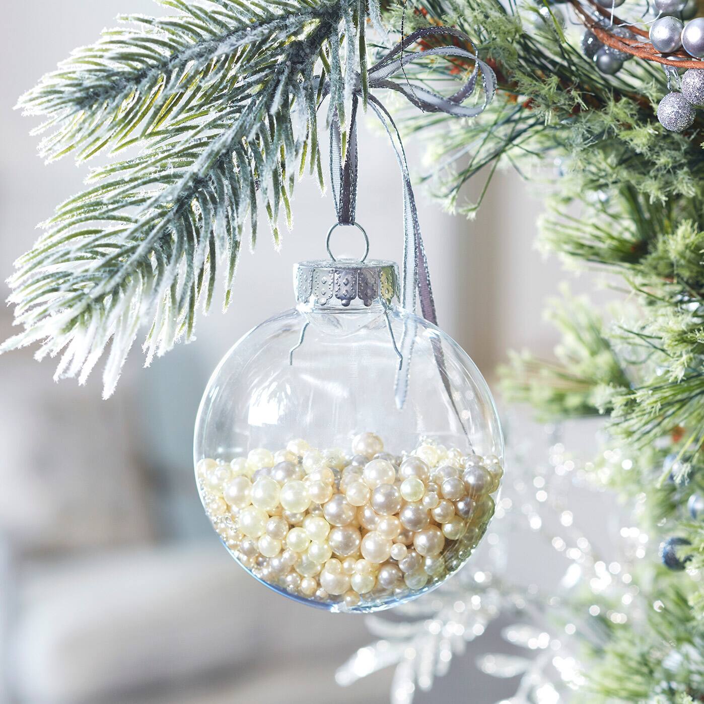 Frost Pearl Filled Plastic Ornament Projects Michaels