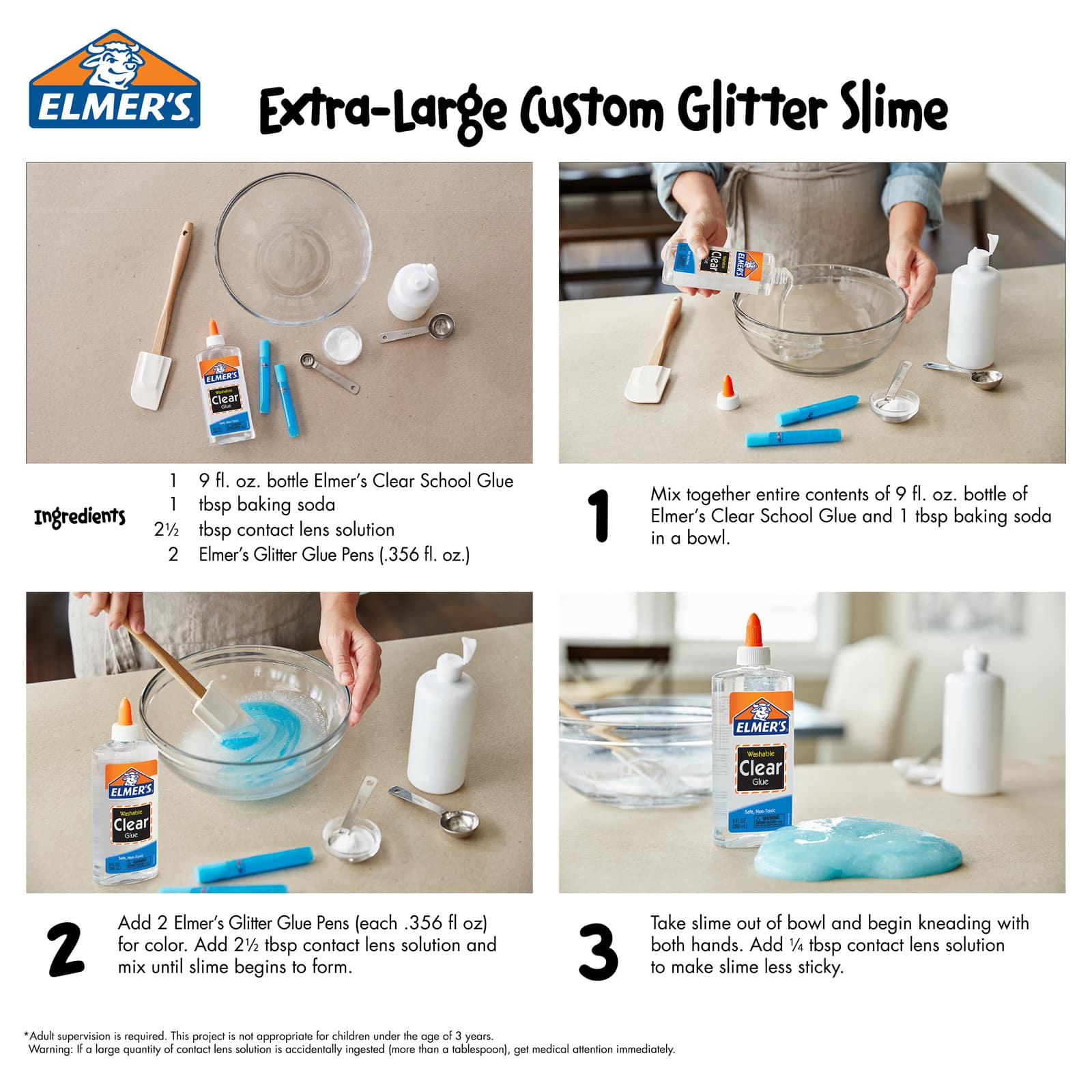 Elmer's Liquid School Glue, Clear, Washable, 9 Ounces, 1 Count – Home  Harmony