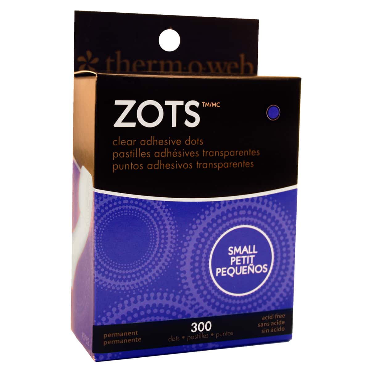 Zots Clear Adhesive Dots Craft 1/2x1/16 Thick 250/pkg