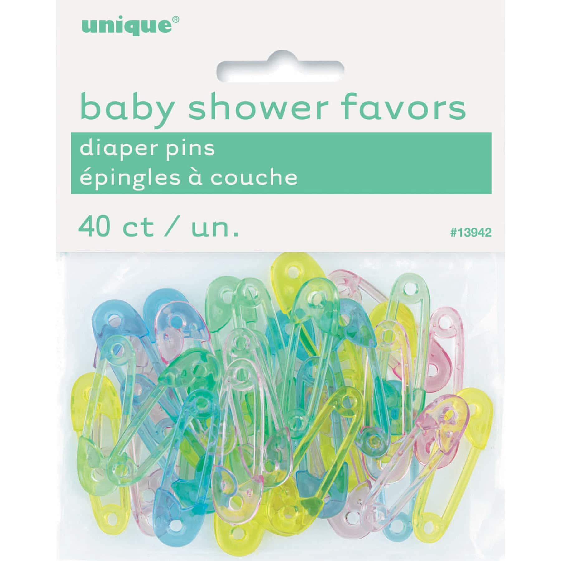 Plastic Safety Pin Gender Neutral Baby Shower Favors Gender