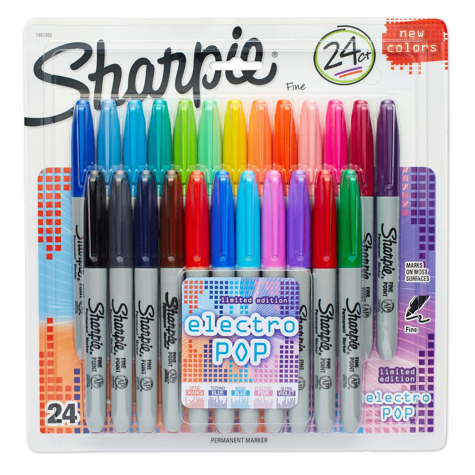 Sharpie Electro Pop Markers, Fine Point, Assorted Colors, 24pk. - Sam's Club