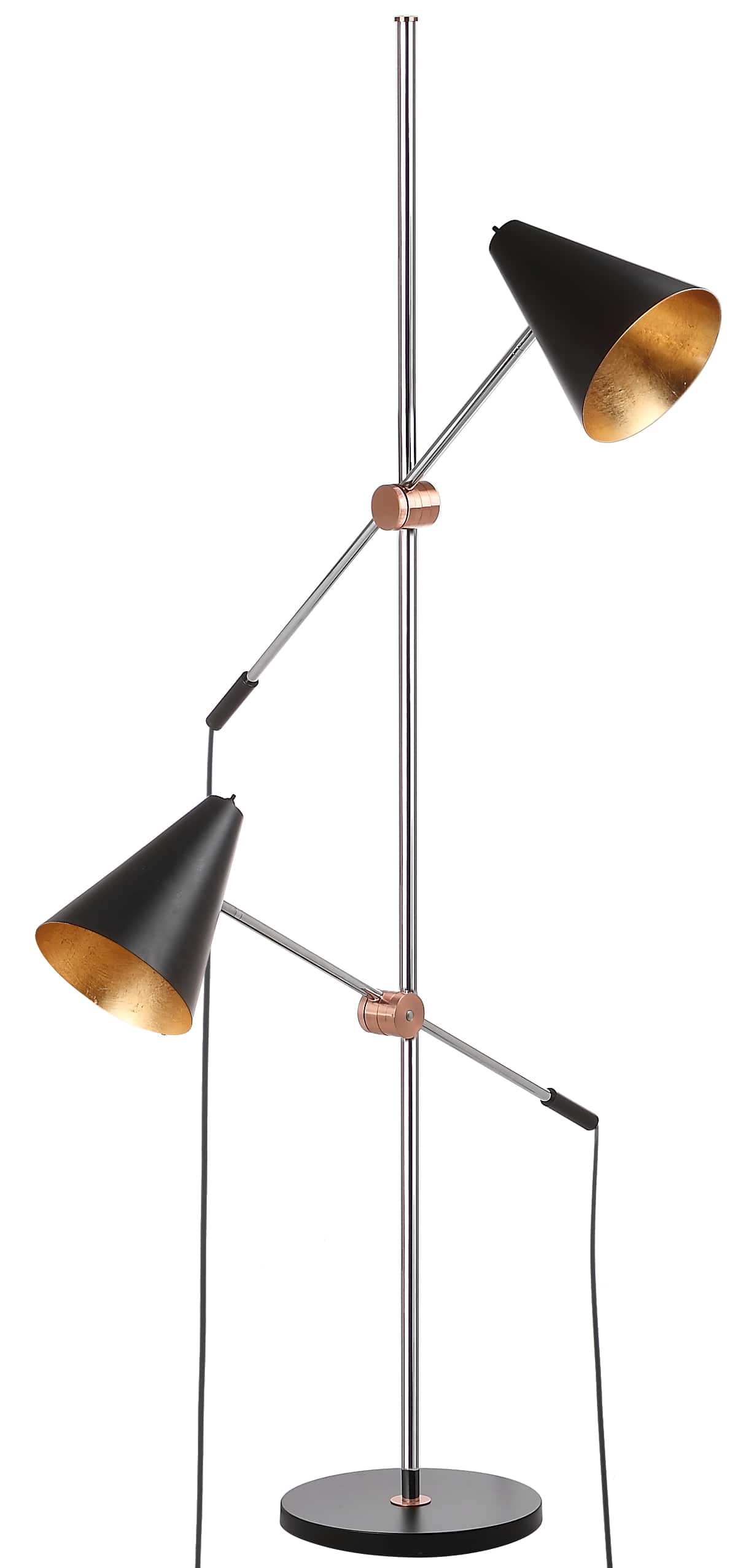 Reed Floor Lamp in Chrome / Black