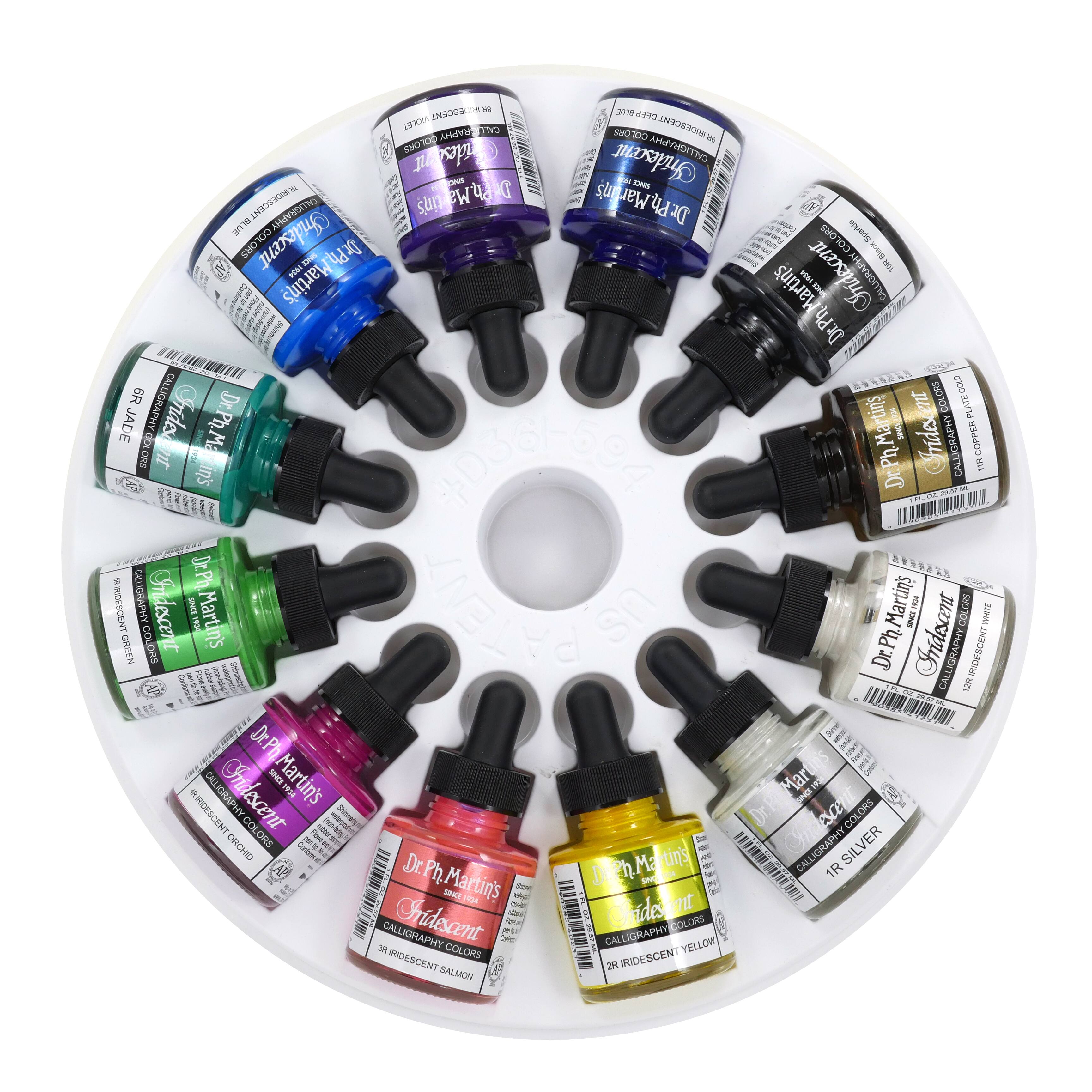 3 Packs: 12 ct. (36 total) Dr. Ph. Martin&#x27;s&#xAE; 1oz. Iridescent Calligraphy Color Set #1