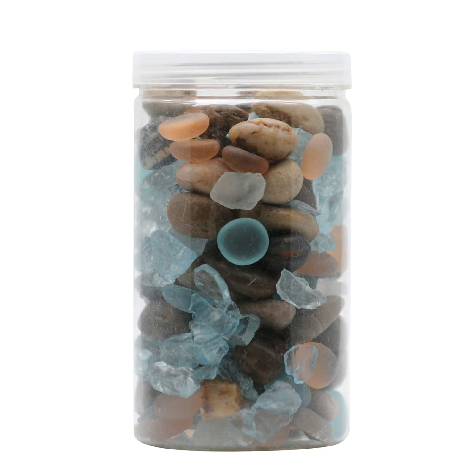 Mixed Glass &#x26; Stone Pebbles By Ashland&#x2122;