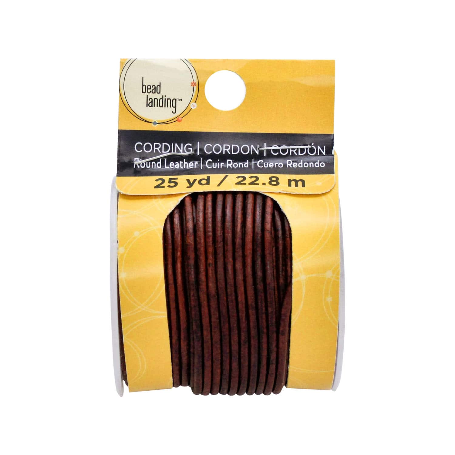 6 Pack: 2mm Mahogany Round Leather Cord by Bead Landing™