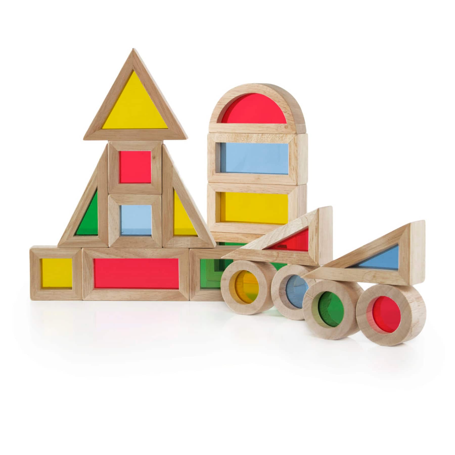 Classic Wooden Blocks for toddlers, 20- pieces - PoppyBabyCo