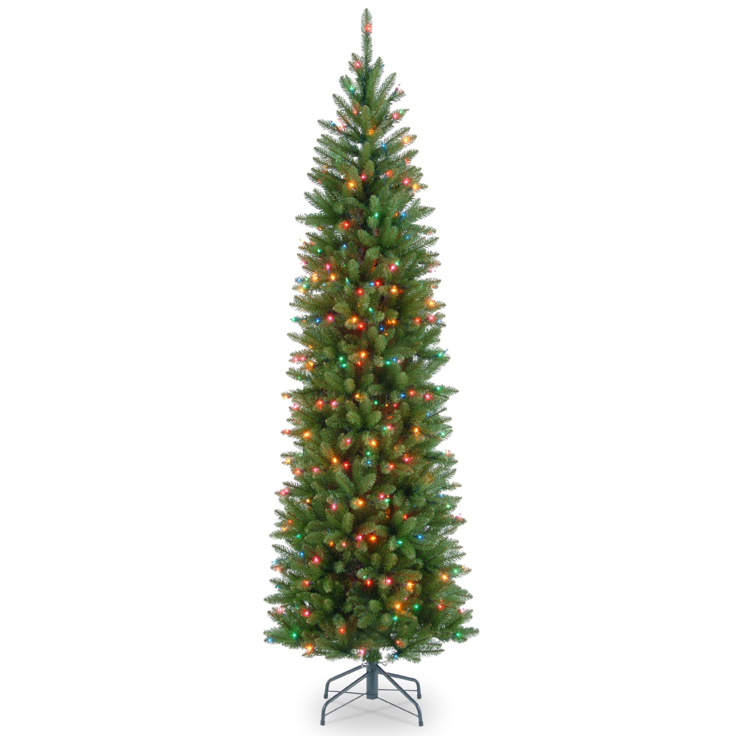 Buy The 7 Ft. Pre-Lit Kingswood Fir Pencil Artificial Christmas Tree, Multicolor Lights At Michaes