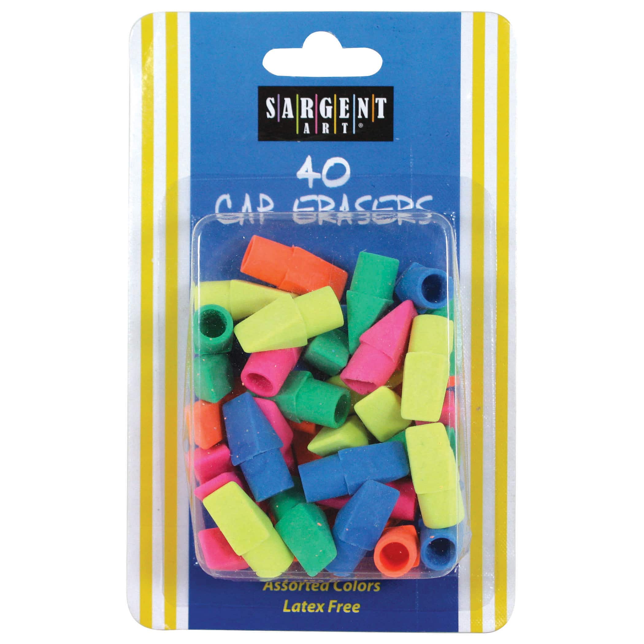 Assorted Color Cap Erasers, 24 Packs By Sargent Art