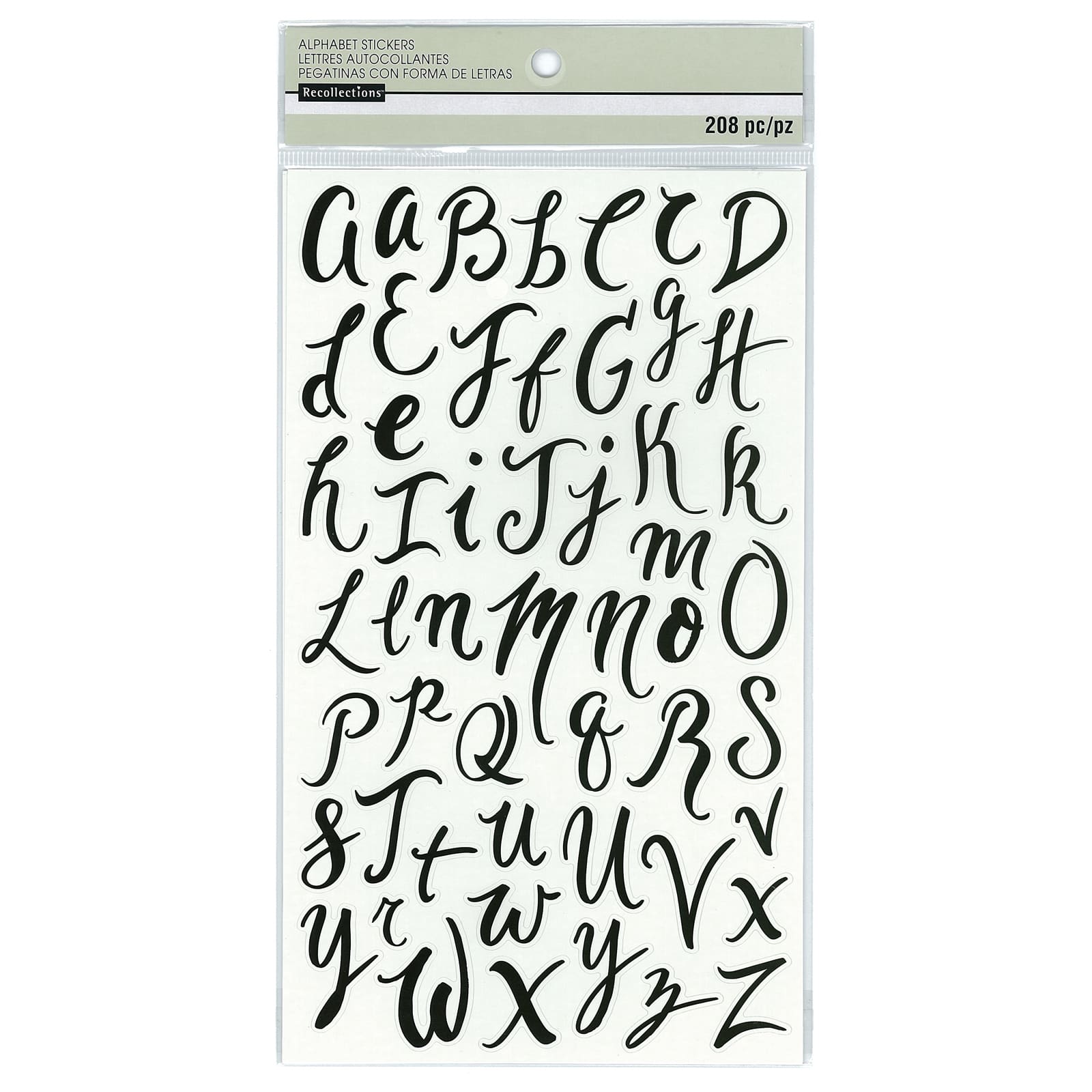 Black Hand Script Alphabet Stickers by Recollections™ | Letters ...