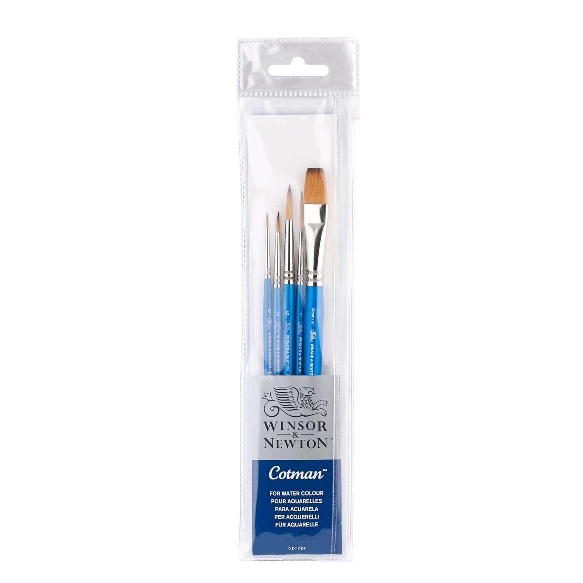 Winsor & Newton Cotman Watercolor Brush Set, 5 Pieces