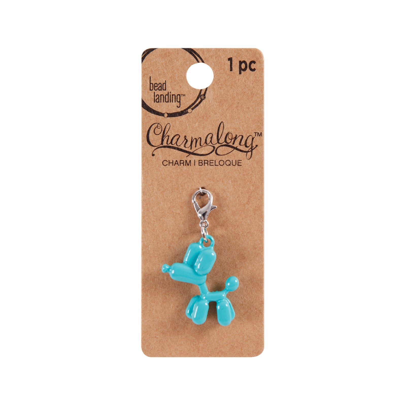 Charmalong&#x2122; Turquoise Balloon Dog Charm By Bead Landing&#x2122;