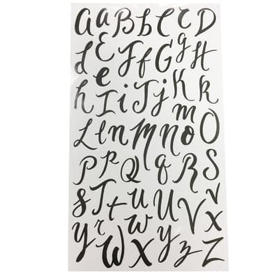 Black Hand Script Alphabet Stickers by Recollections™ | Michaels