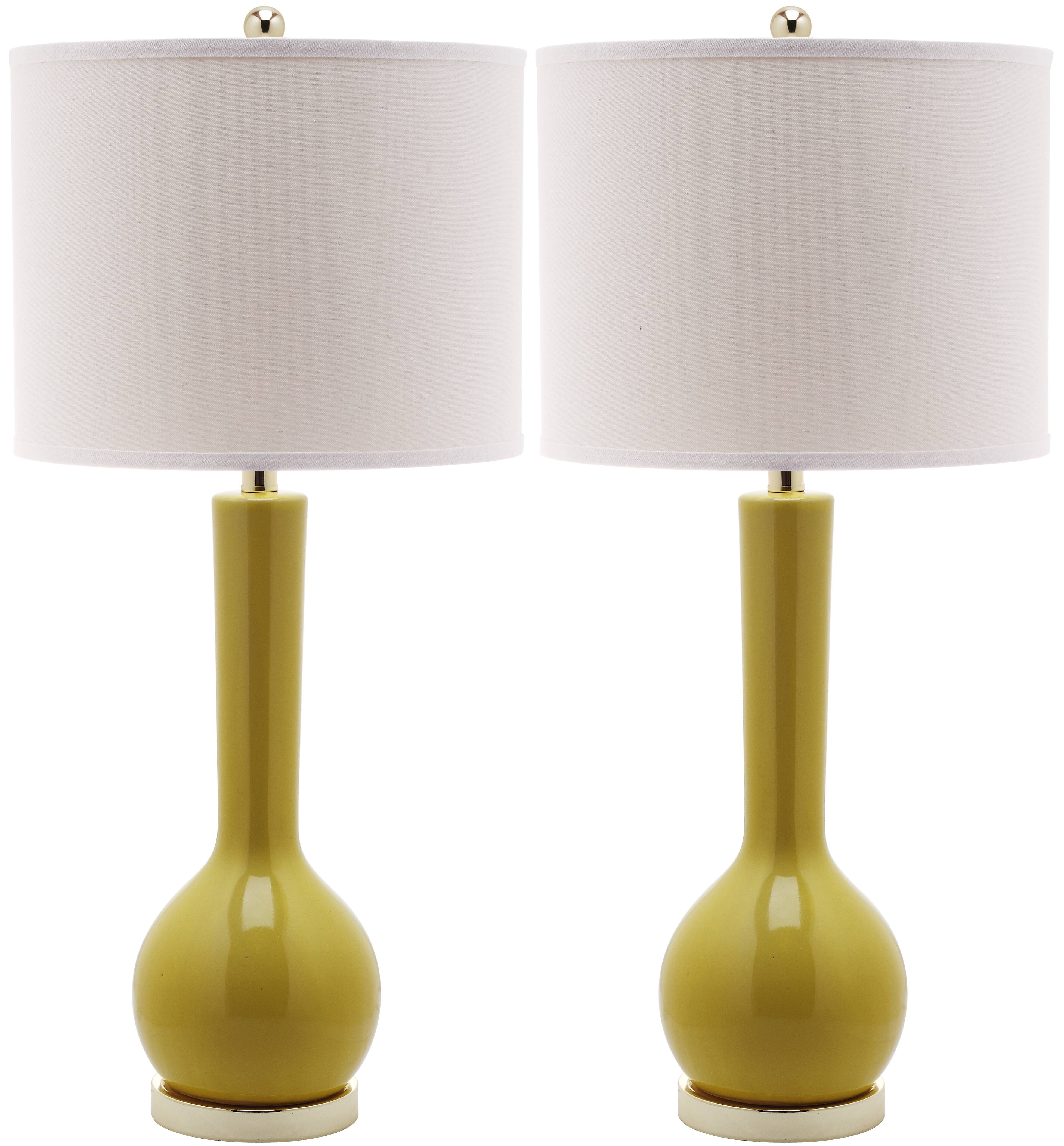 Mae Long Neck Table Lamp Set in Yellow