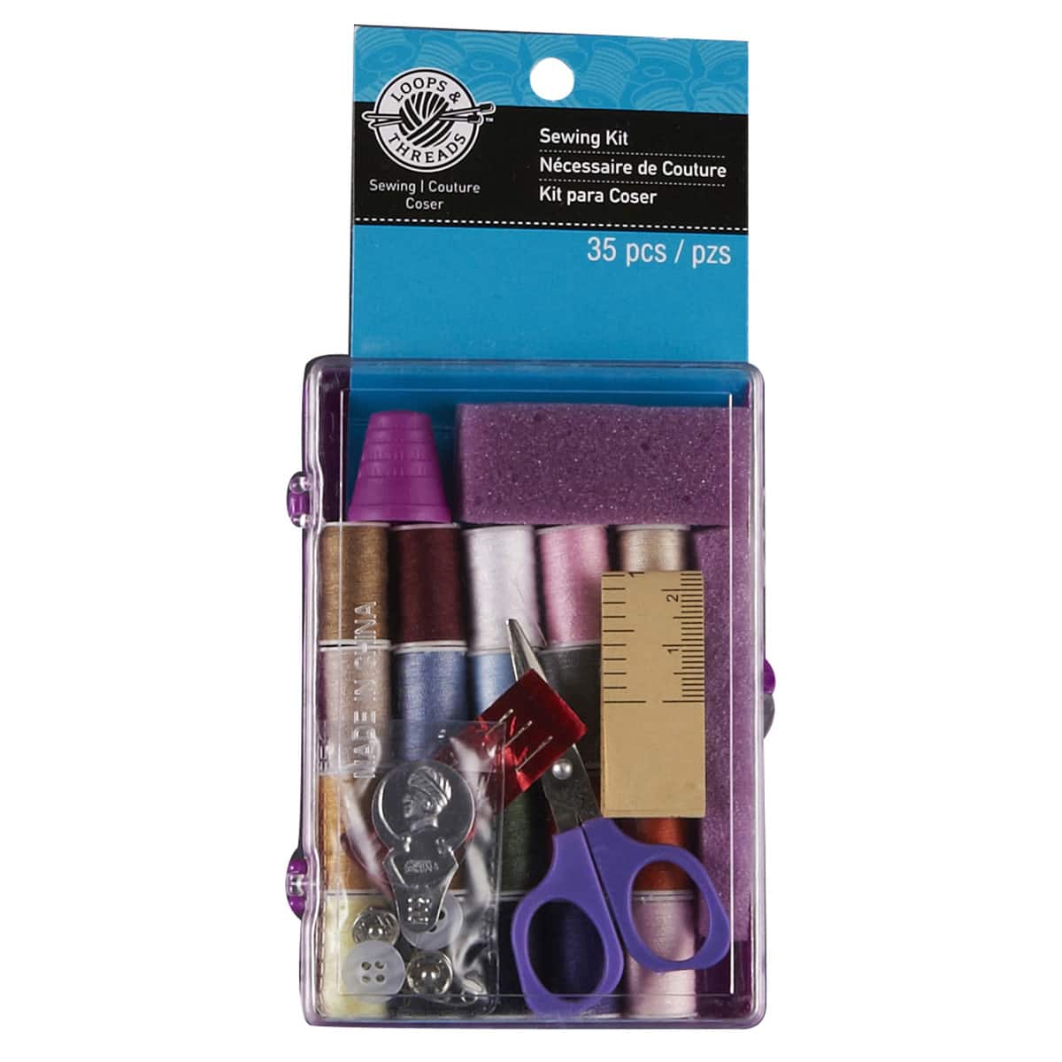 Sewing Kit by Loops & Threads, Size: 7.3 x 0.78 x 3.75, Other