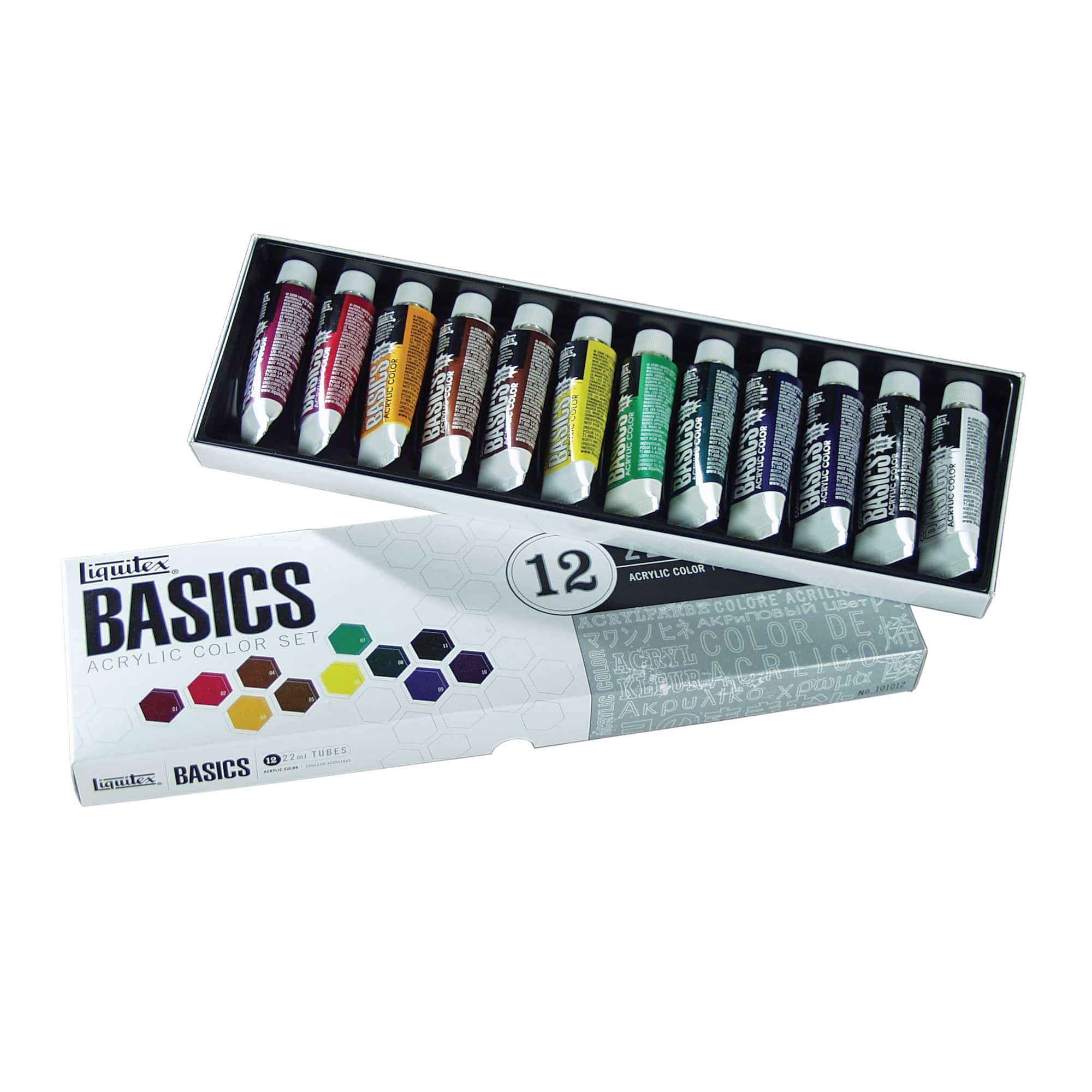 Liquitex Basics Acrylic Set - Set of 72, Assorted Colors, 0.74 oz