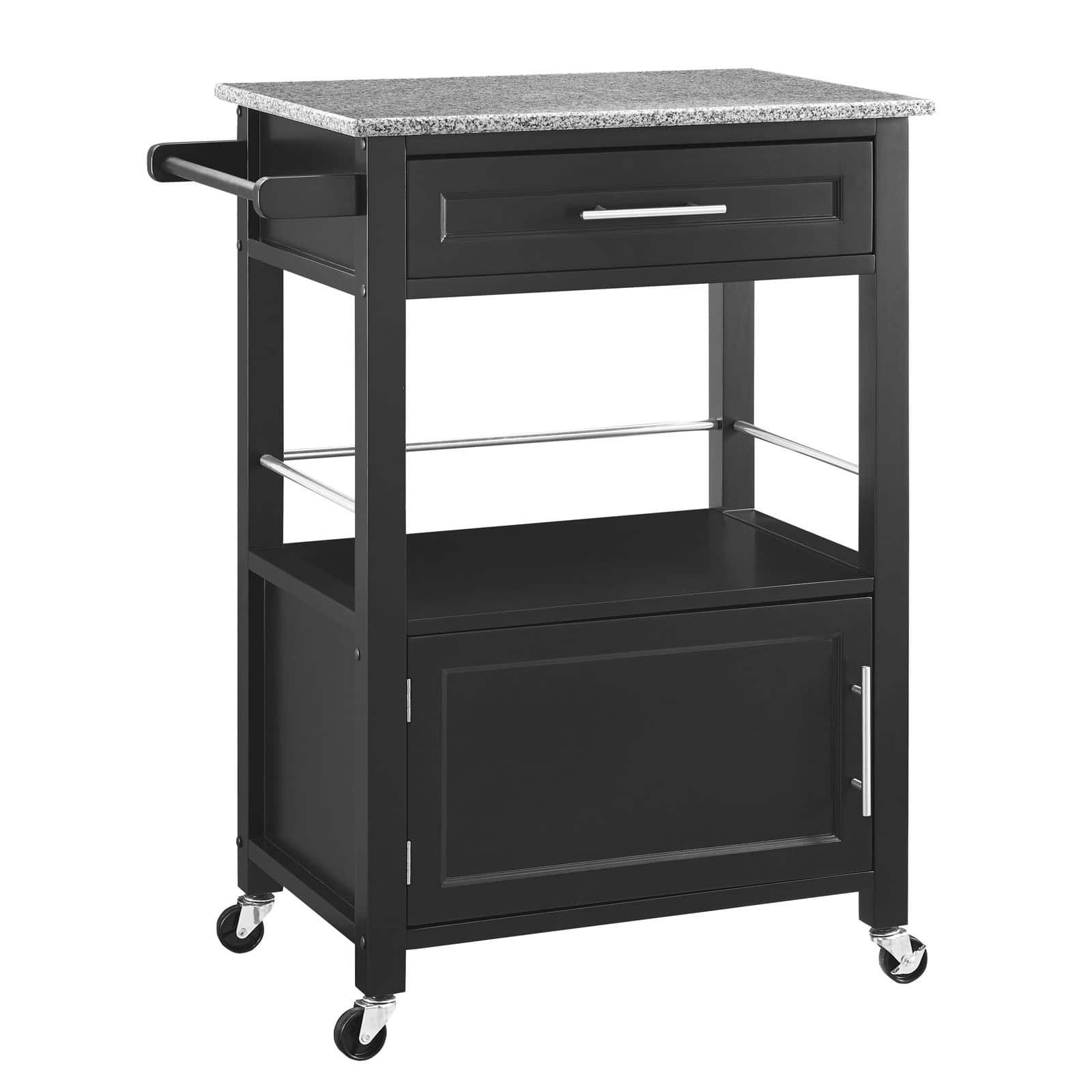 Linon kitchen cart with granite top