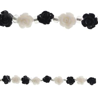 Black & White Flower Beads, 10mm by Bead Landing™ image