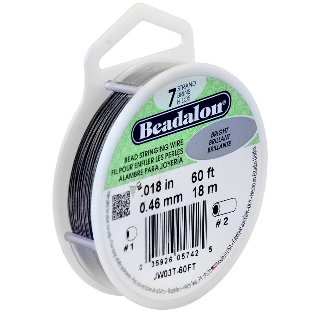 10 Pack: Beadalon® 0.46mm Bright 7 Strand Bead Stringing Wire